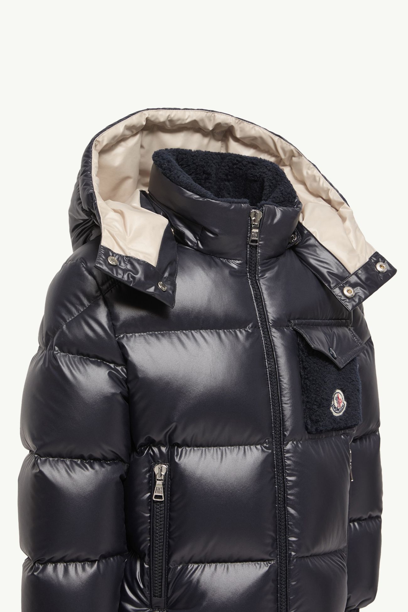 Yule連帽羽絨外套 男童 夜藍色 Moncler 3