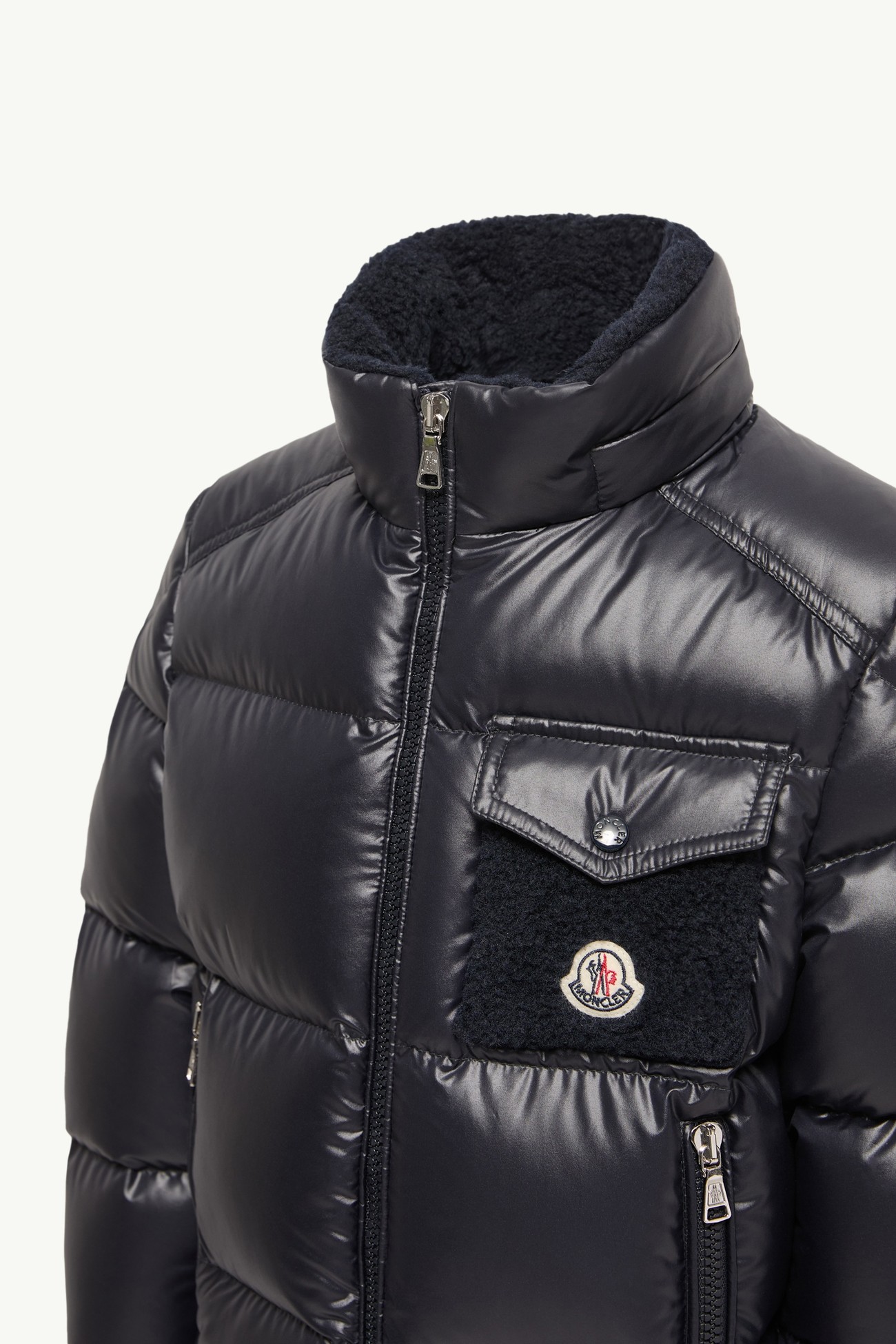 Piumino con cappuccio Yule Bambino Blu Notte Moncler 4