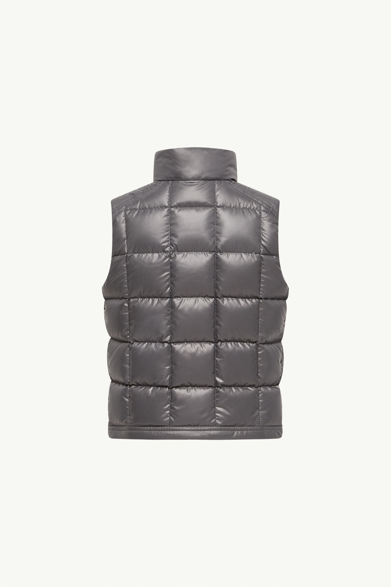 Chaleco plumífero con acolchado a cuadros Keir Niño Gris oscuro Moncler 2