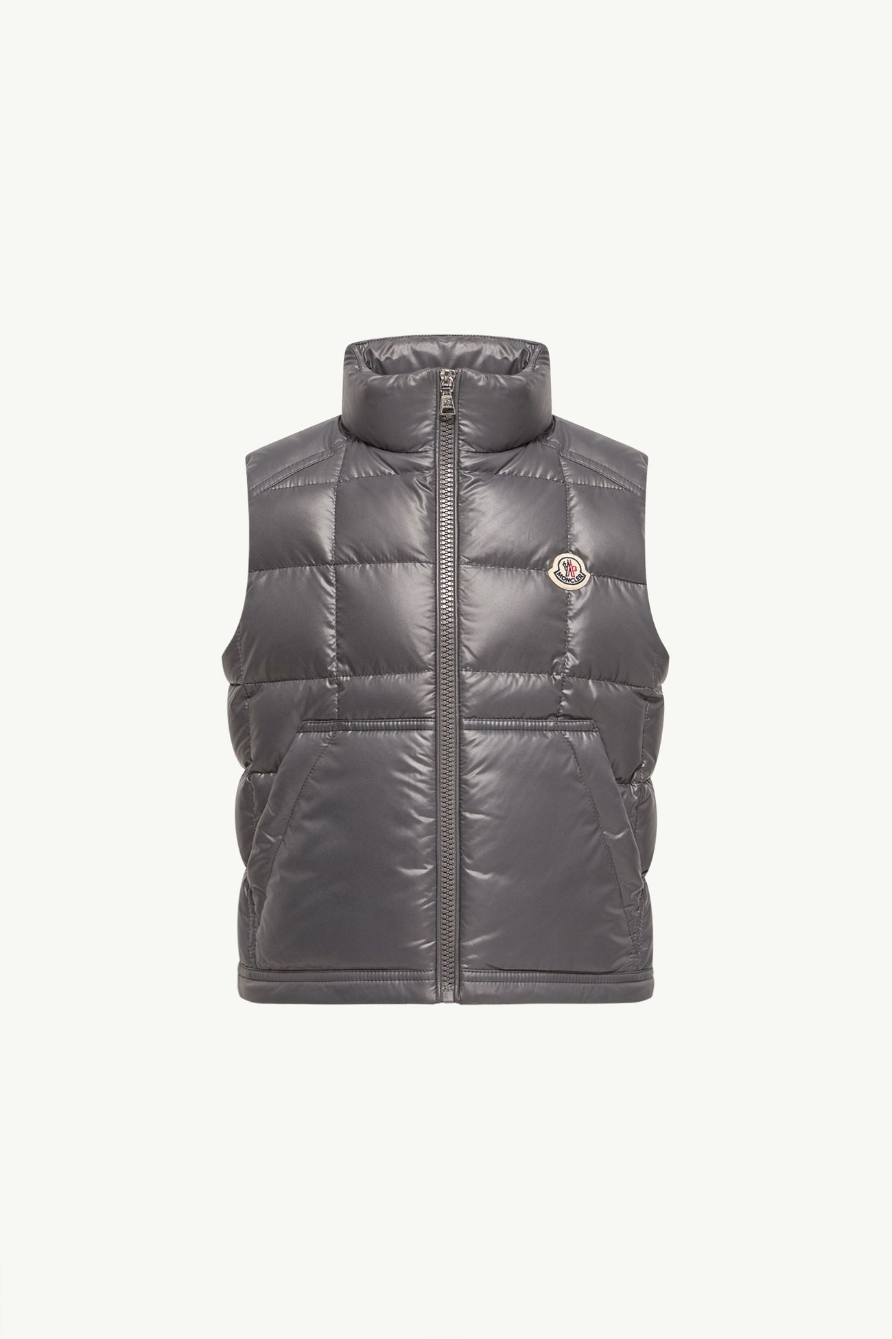 Keir quadratisch gesteppte Daunenweste Jungen Dunkelgrau Moncler 0