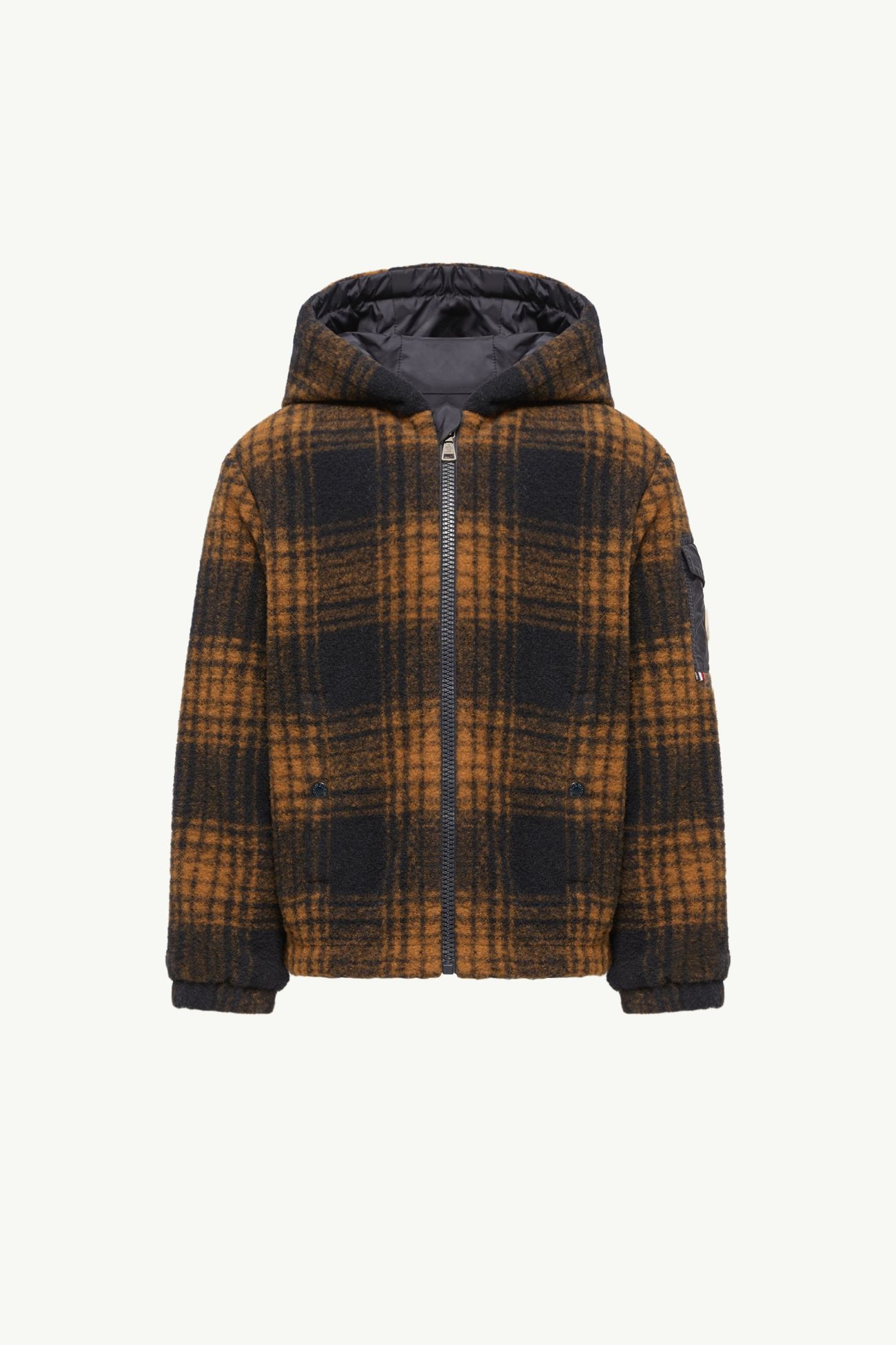 Giacca reversibile con cappuccio Aubrac Bambino Blu & Marrone Moncler 0
