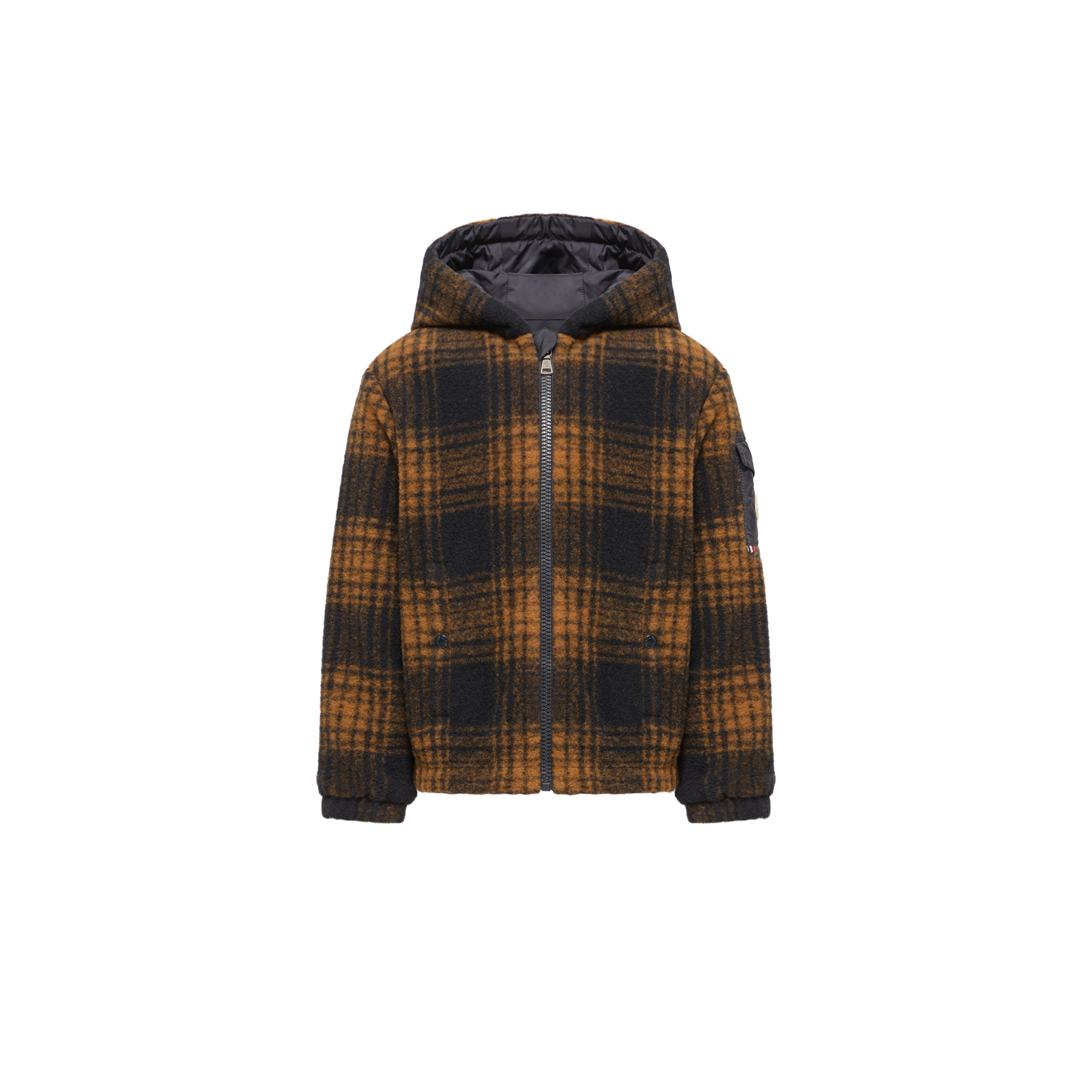 Moncler  Aubrac Reversible Hooded Jacket for Boys in Blue, Size: 8Y