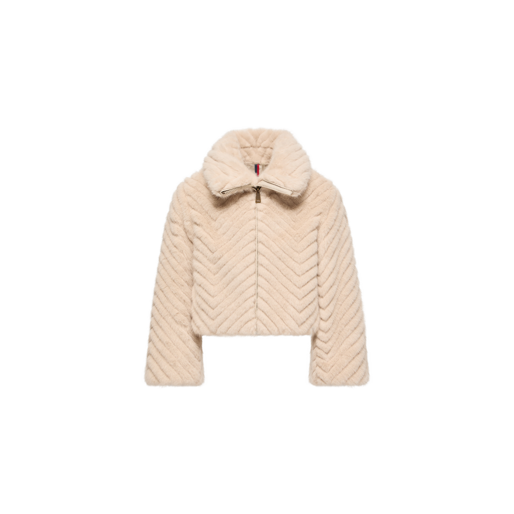 Moncler  Elra Zip-Up Jacket for Girls in Beige, Size: 14Y