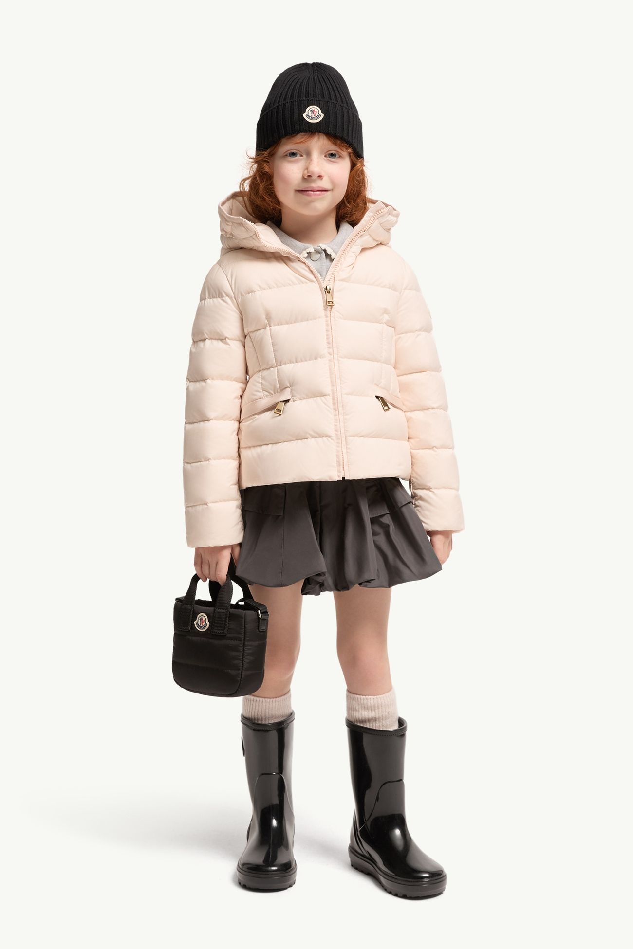 Doudoune à capuche Avoce Fille Rose Clair Moncler 1