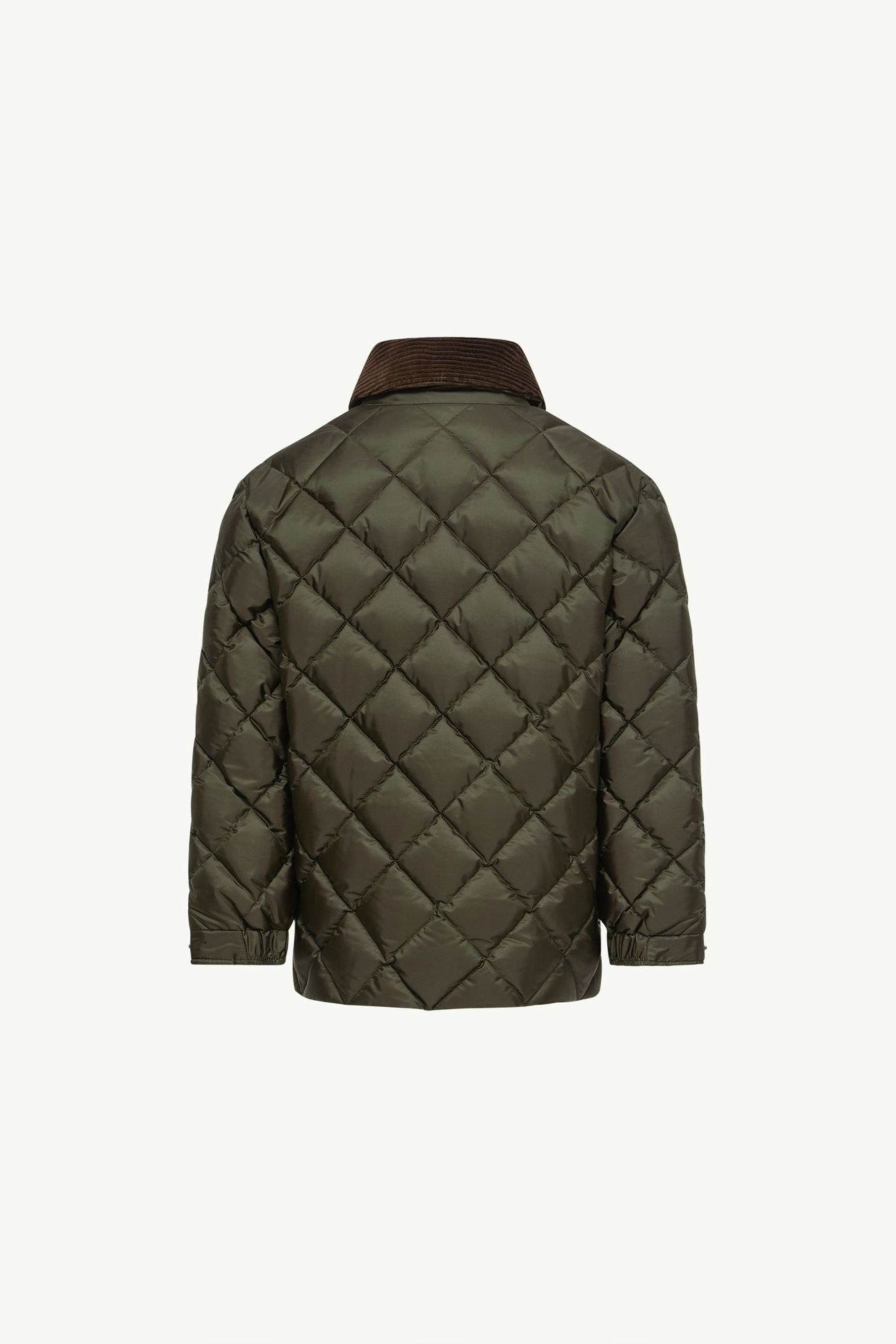Fruzan菱形絎縫羽絨恤衫式外套 男童 橄欖綠色 Moncler 3
