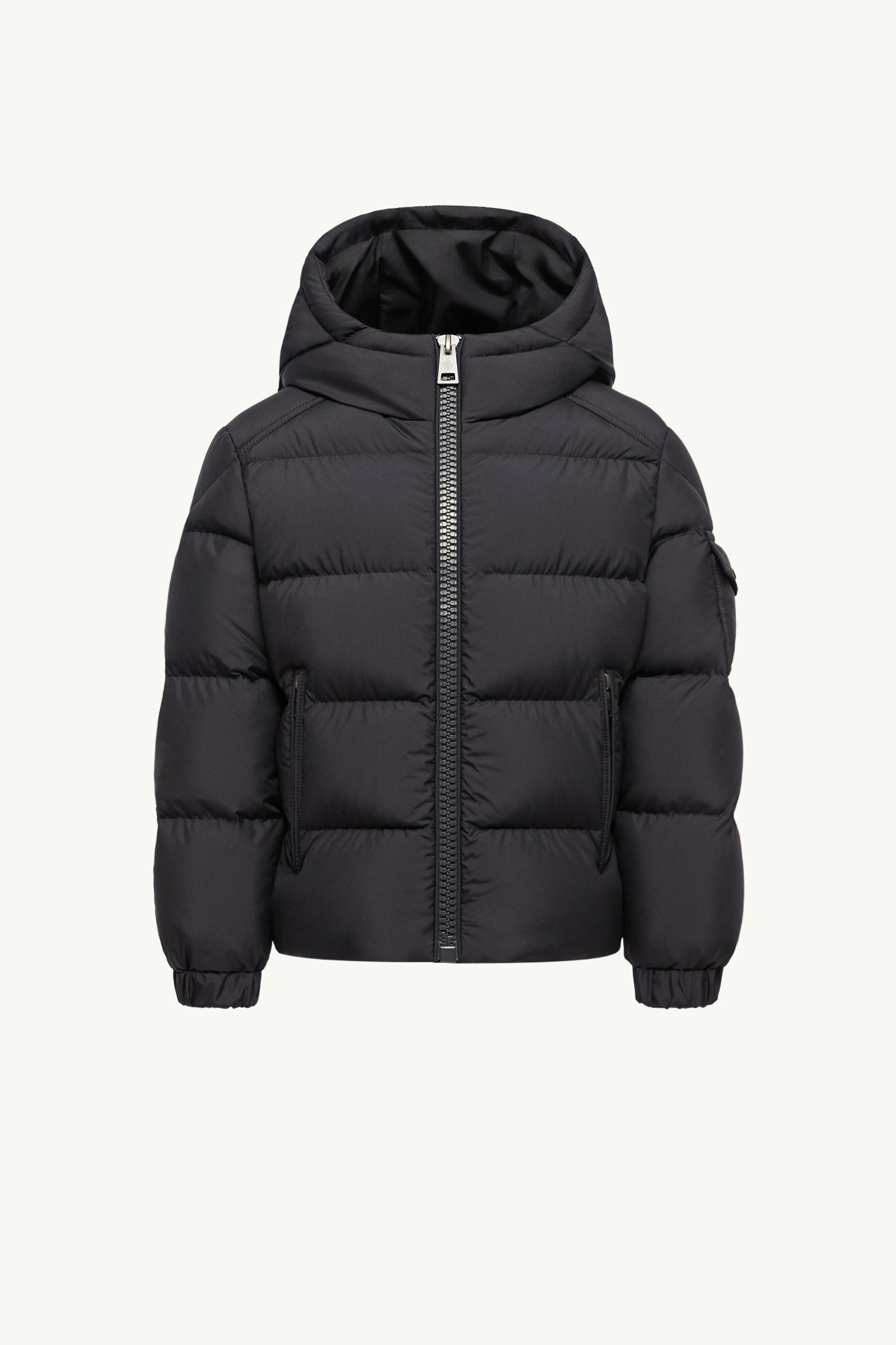 Adilie Hooded Mid-Length Down Jacket Boy Navy Blue Moncler, 1 of 0