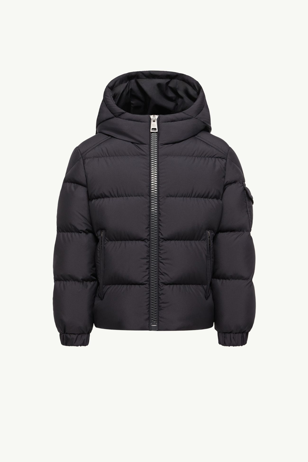 Adilie Hooded Mid-Length Down Jacket Boy Navy Blue Moncler 0