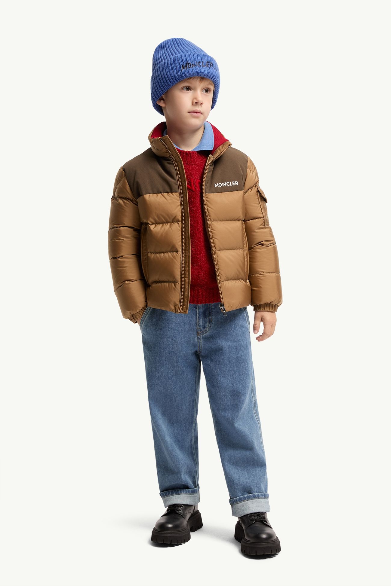 Sormor 다운 재킷 키즈 남아 베이지 Moncler 1