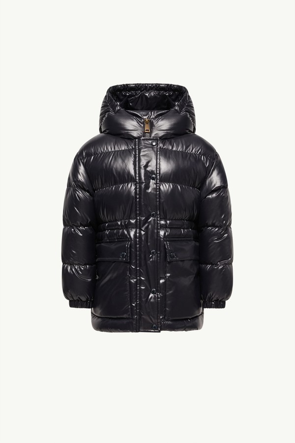 Sesie連帽羽絨派克大衣 女童 海軍藍色 Moncler 0