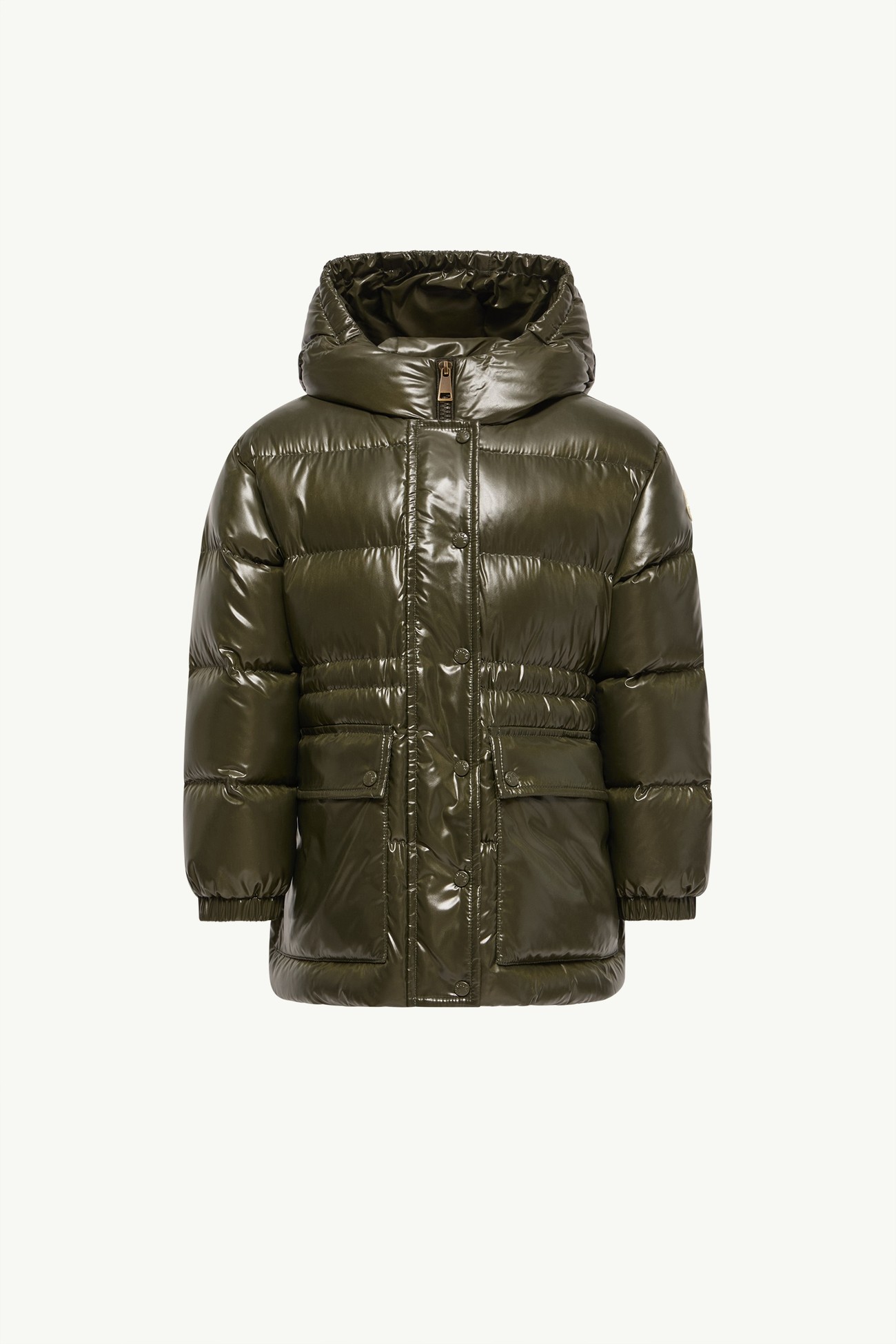 Sesie連帽羽絨派克大衣 女童 深綠色 Moncler 0