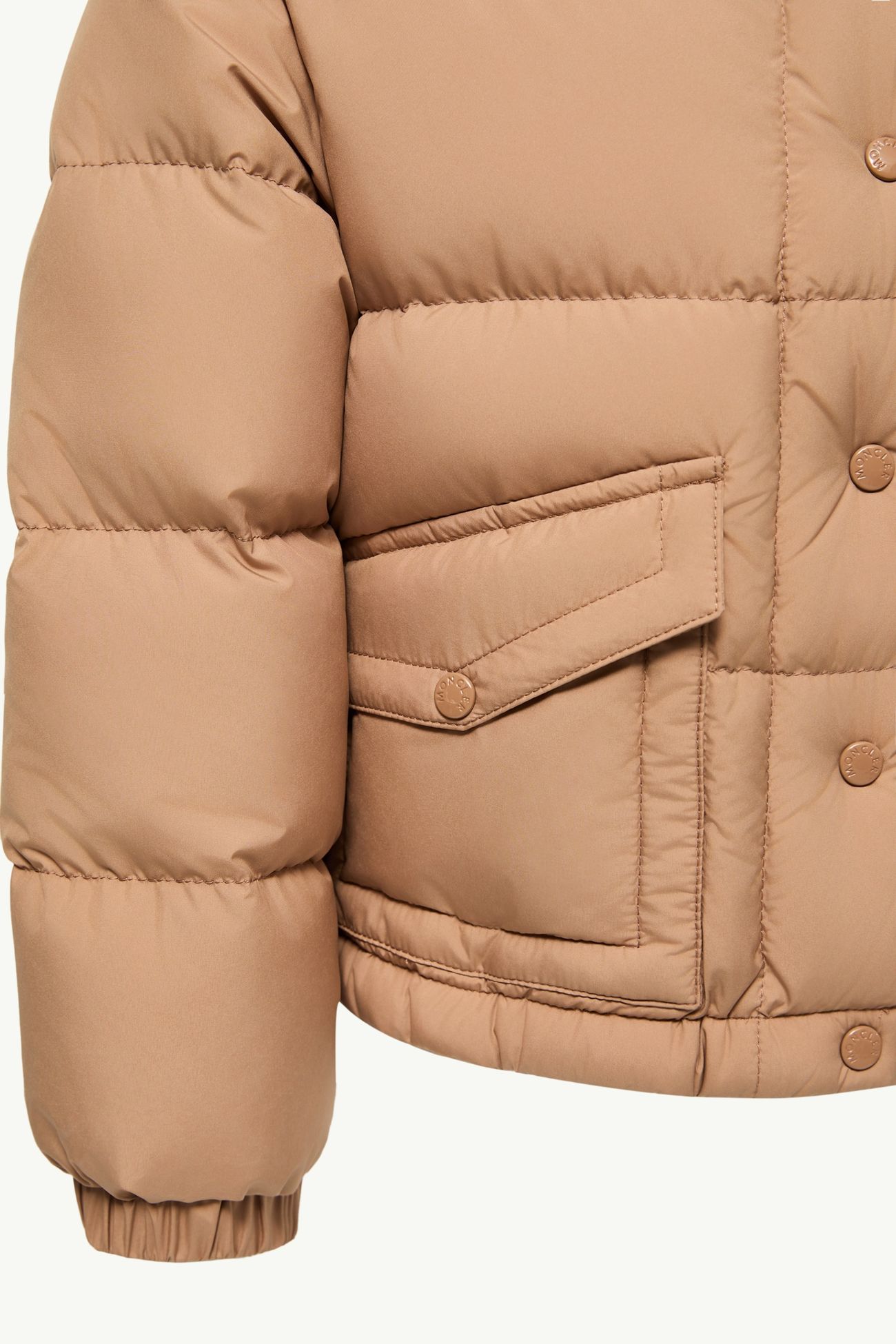 Phelanta Hooded Down Jacket Girl Camel Beige Moncler 3