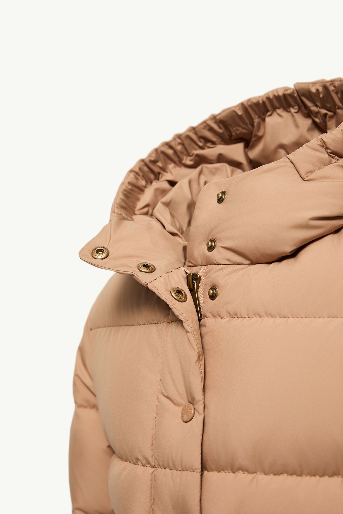 Phelanta Hooded Down Jacket Girl Camel Beige Moncler 4