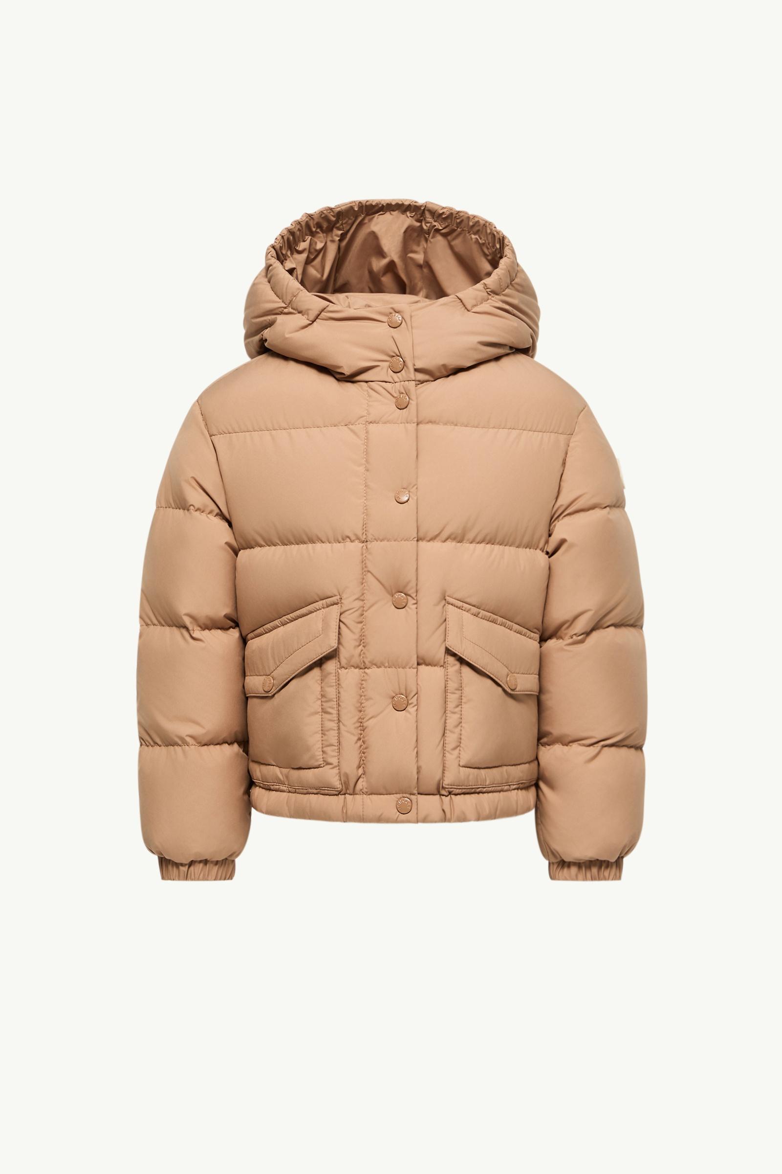 Phelanta Hooded Down Jacket Girl Camel Beige Moncler