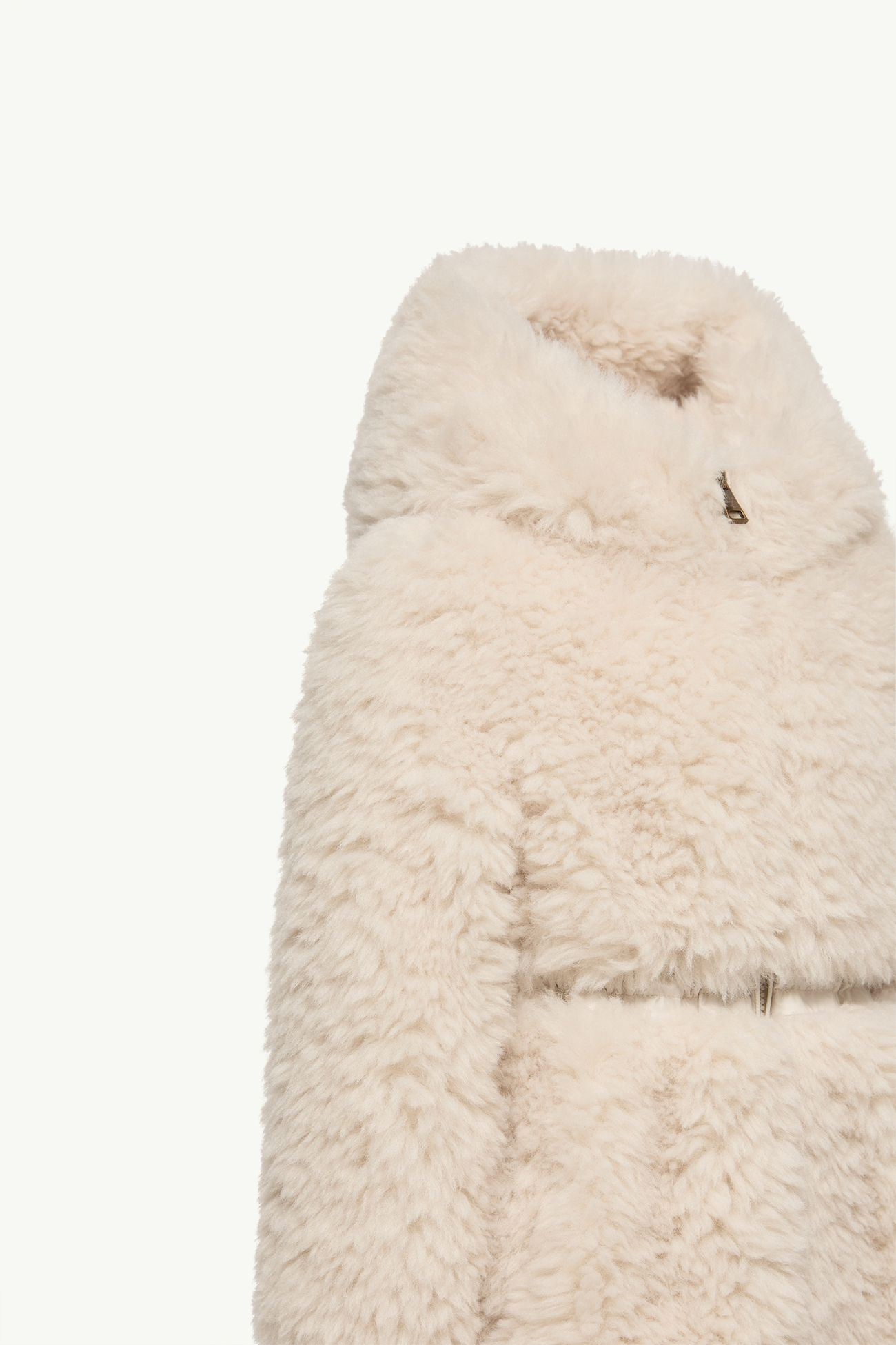 Wrenna泰迪布連帽派克大衣 女童 象牙白色 Moncler 4