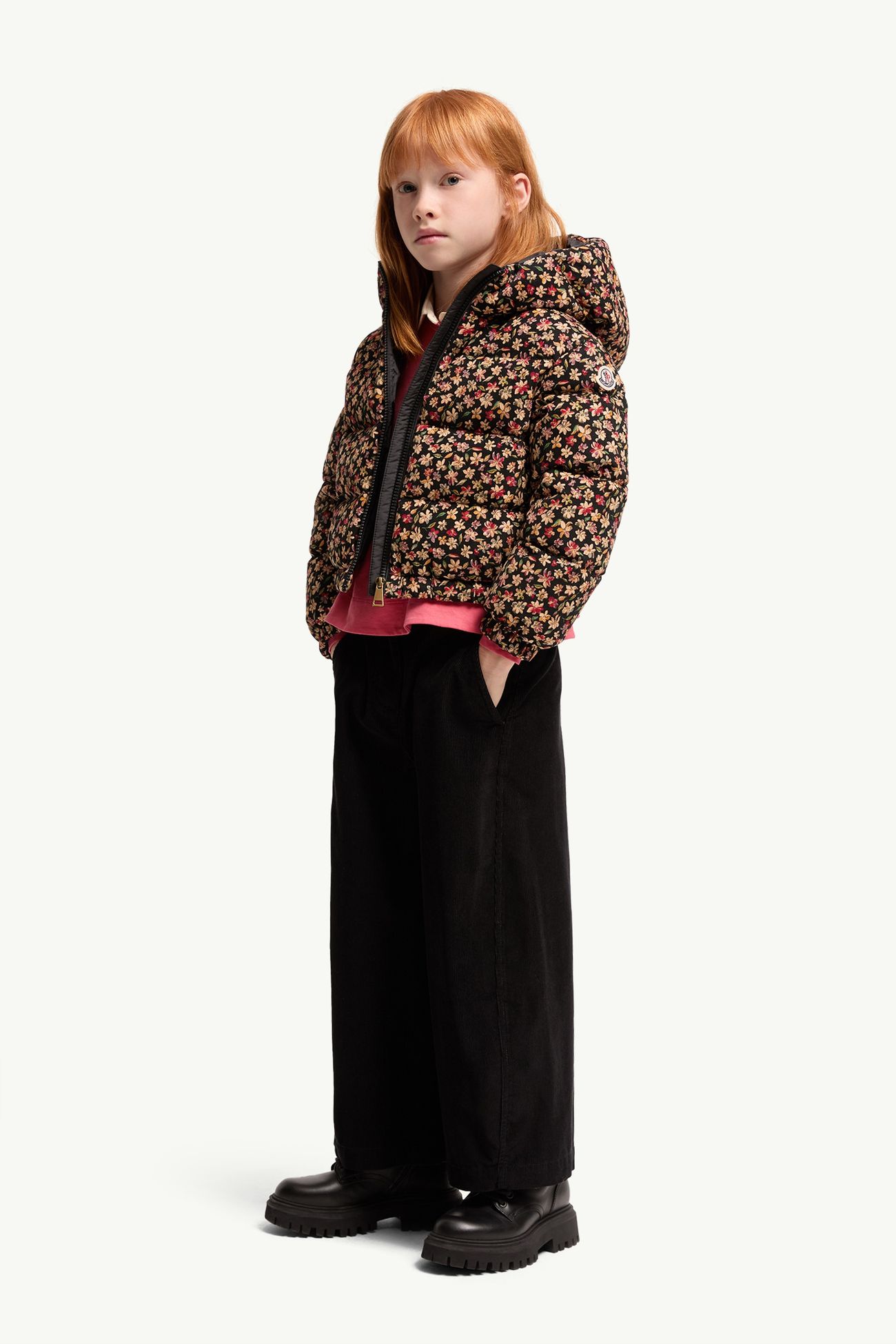Doudoune en velours côtelé Nirea Fille Noir Moncler 1