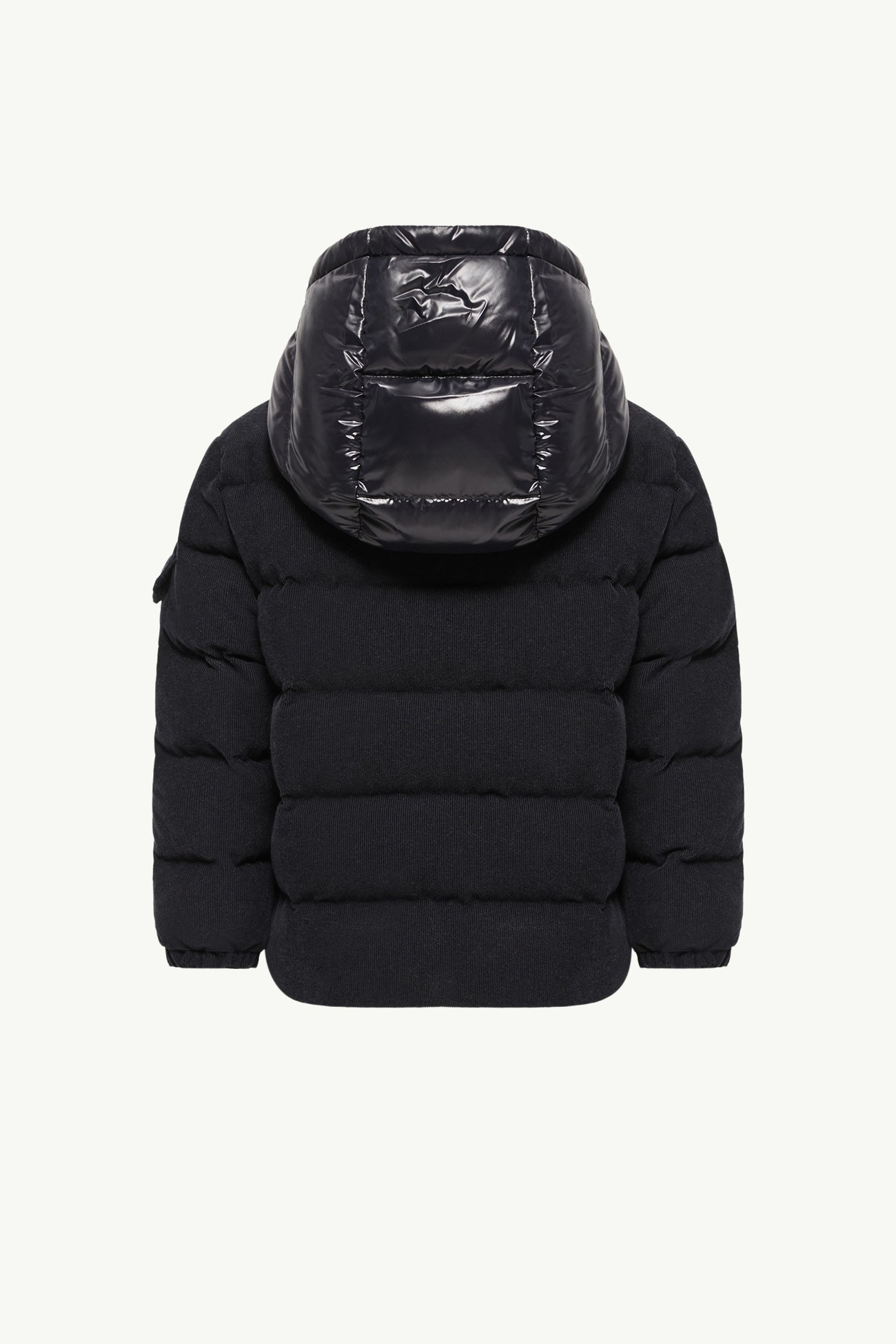 Larm Hooded Velvet Down Jacket Boy Navy Blue Moncler 3