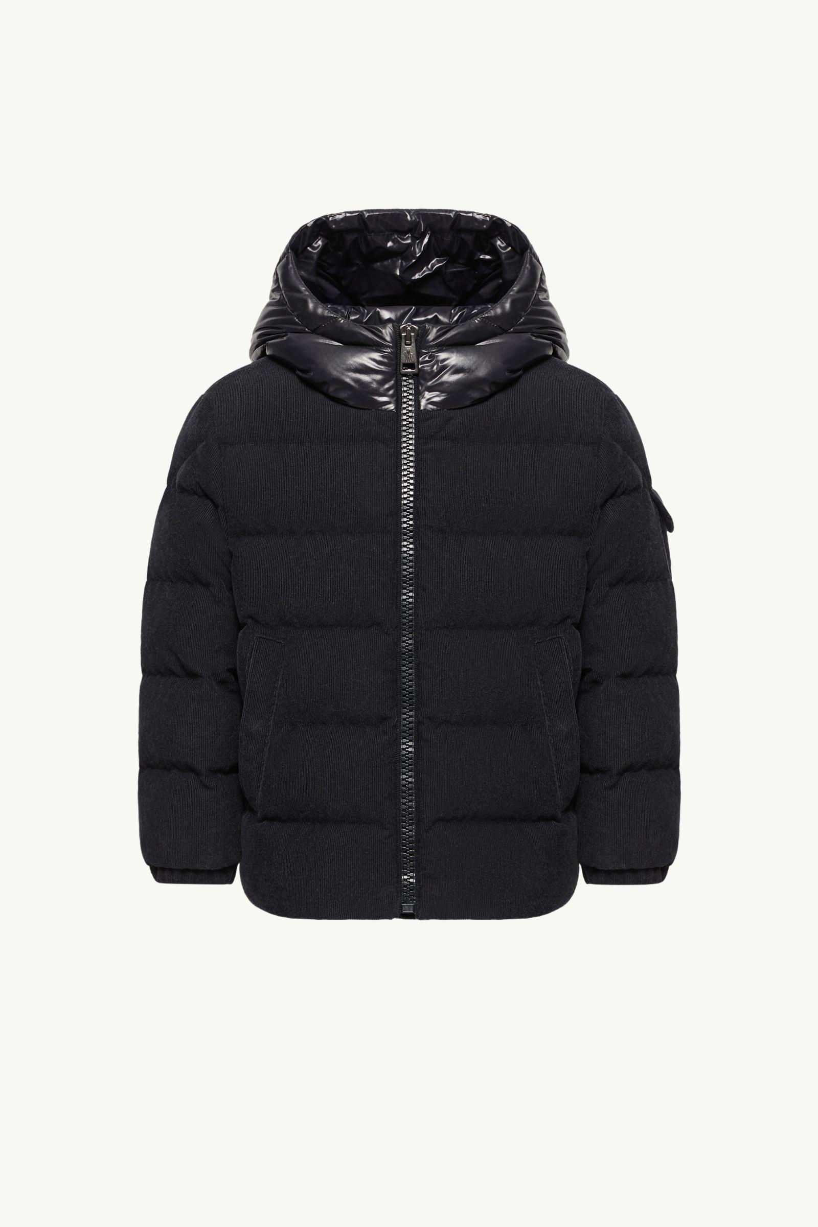 Larm Hooded Velvet Down Jacket Boy Navy Blue Moncler, 1 of 0