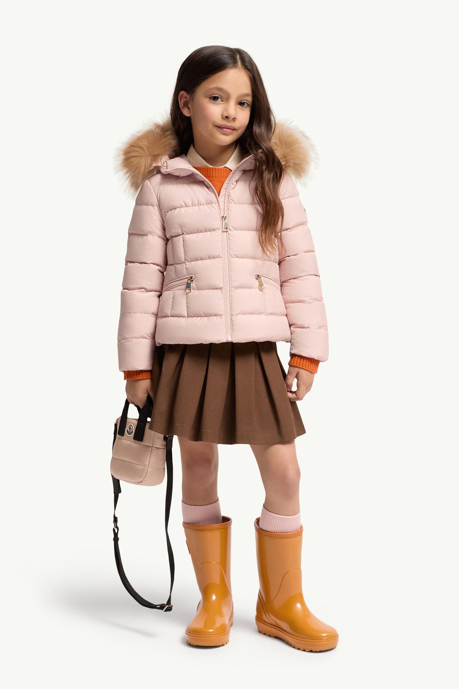 Light Pink Boedette Hooded Shearling-Trimmed Down Jacket - Down