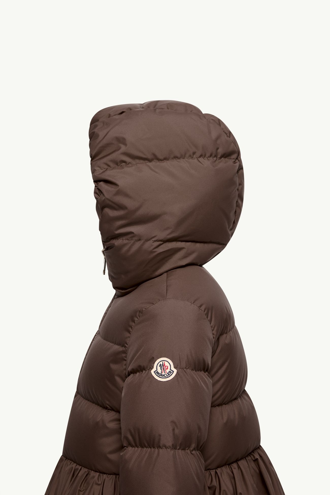 Elizaveta Hooded Down Jacket Girl Brown Moncler 2