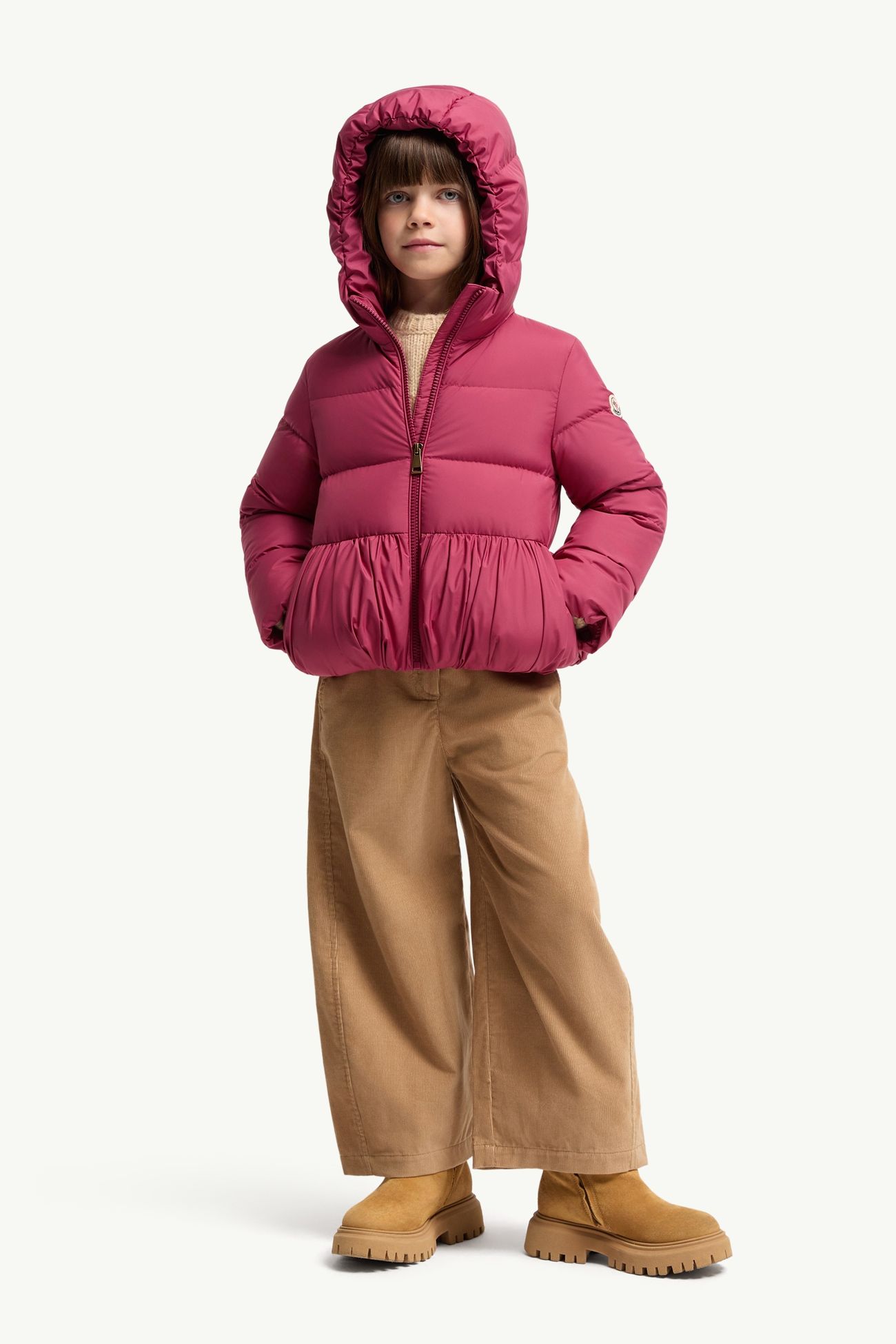 Doudoune à capuche Elizaveta Fille Rose Framboise Moncler 1