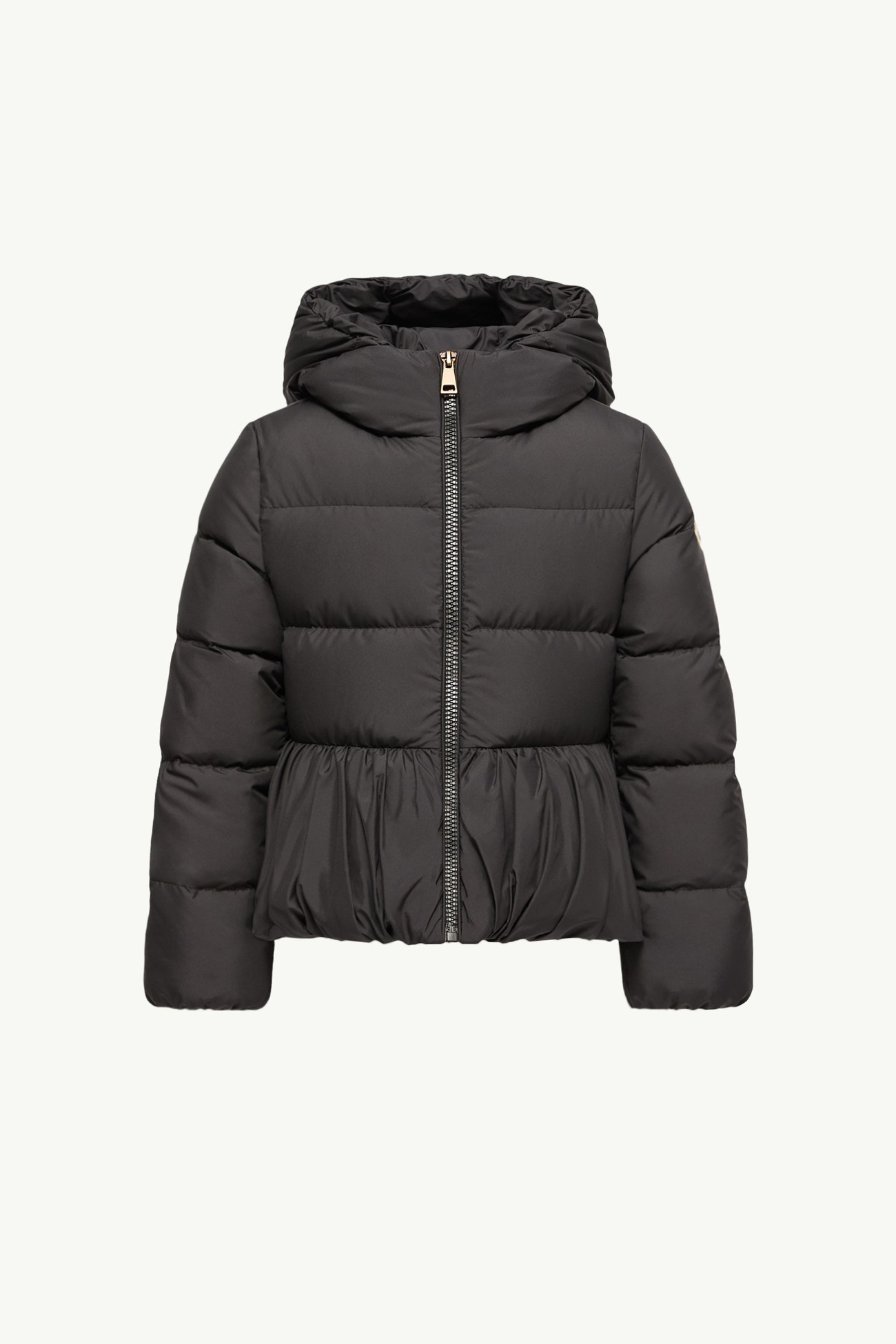 Elizaveta Hooded Down Jacket Girl Black Moncler 0
