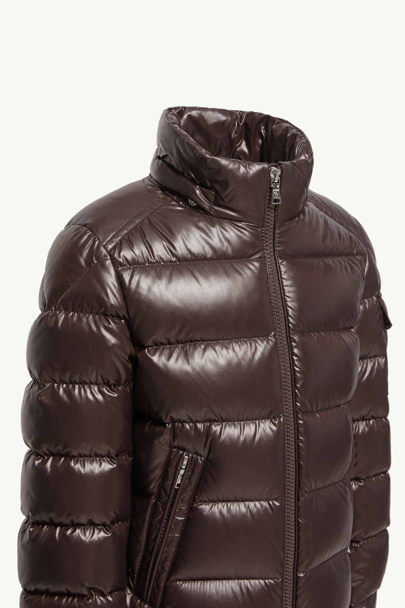 Piumino New Moncler Maya con cappuccio Bambino Marrone Moncler 4