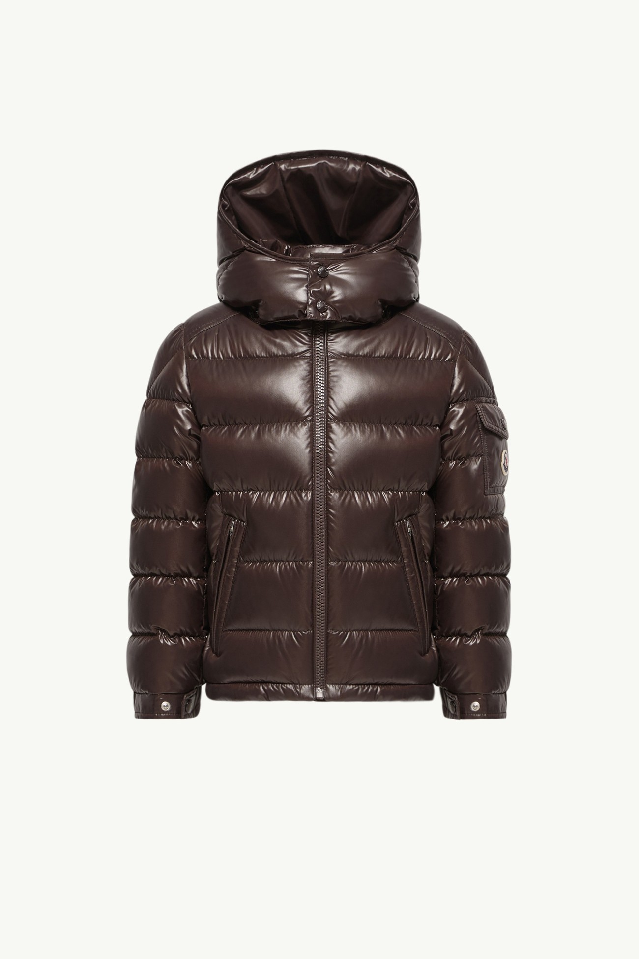 New Moncler Maya連帽羽絨外套 男童 啡色 Moncler 0