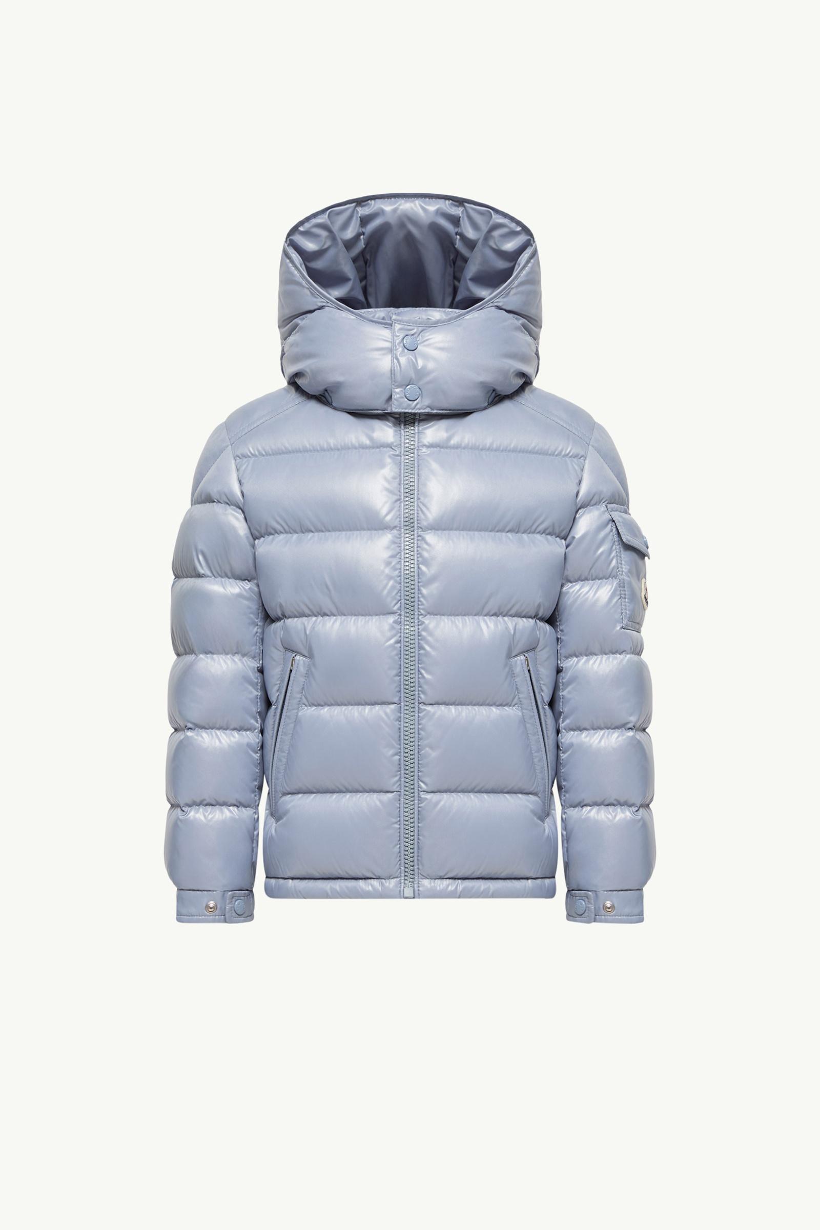 New Moncler Maya Hooded Down Jacket Boy Light Blue Moncler