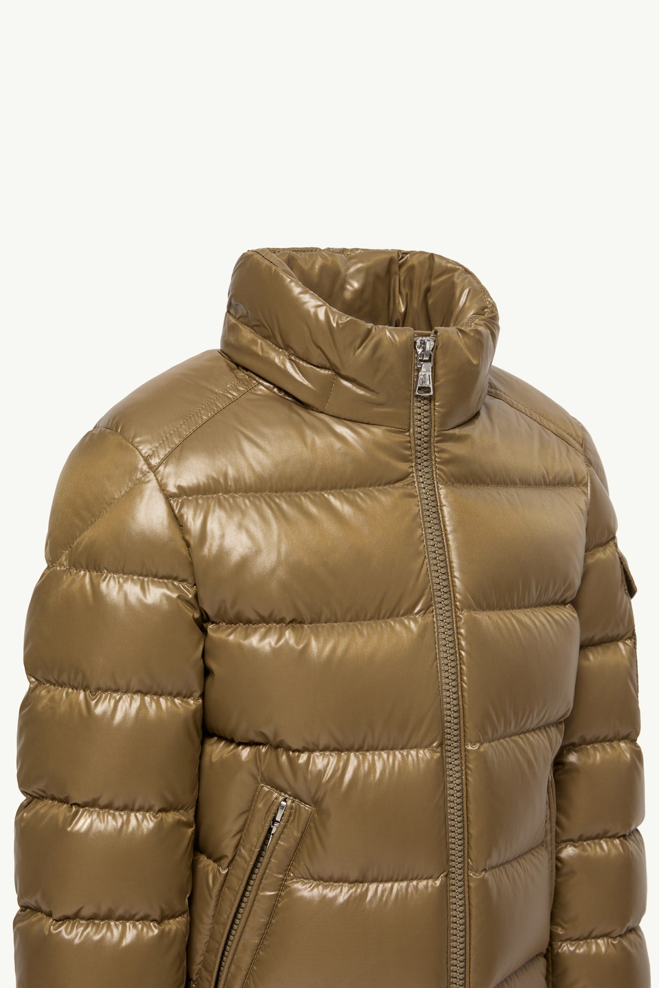 Piumino New Moncler Maya con cappuccio Bambino Verde Oliva Moncler 4