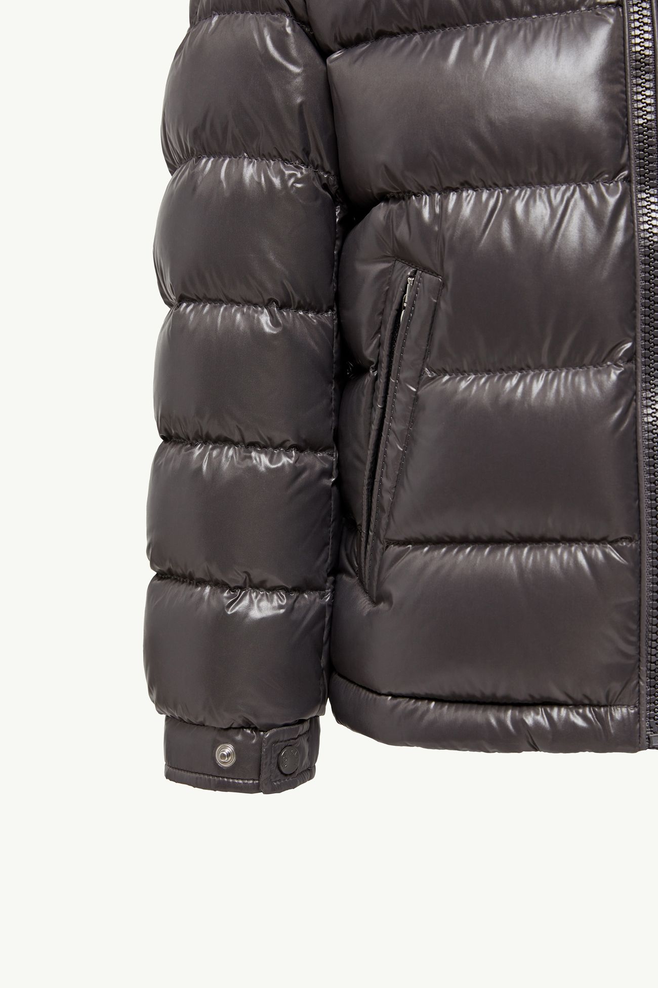 New Moncler Maya連帽羽絨外套 男童 深灰色 Moncler 3