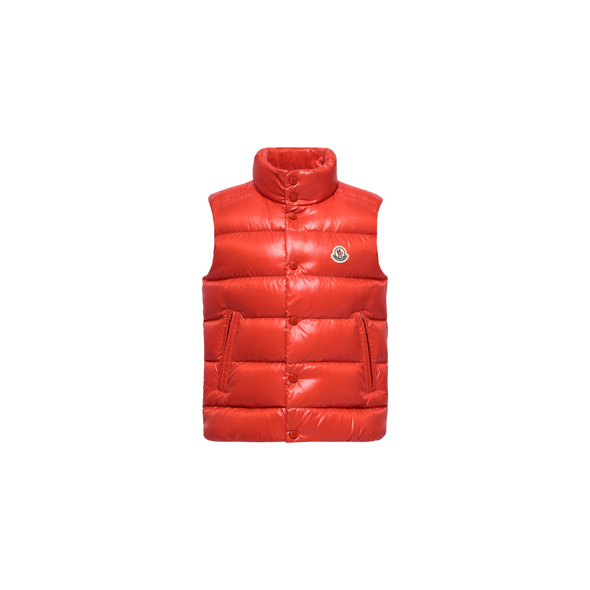 Moncler  Tib Down Gilet for Boys in Red, Size: 4Y