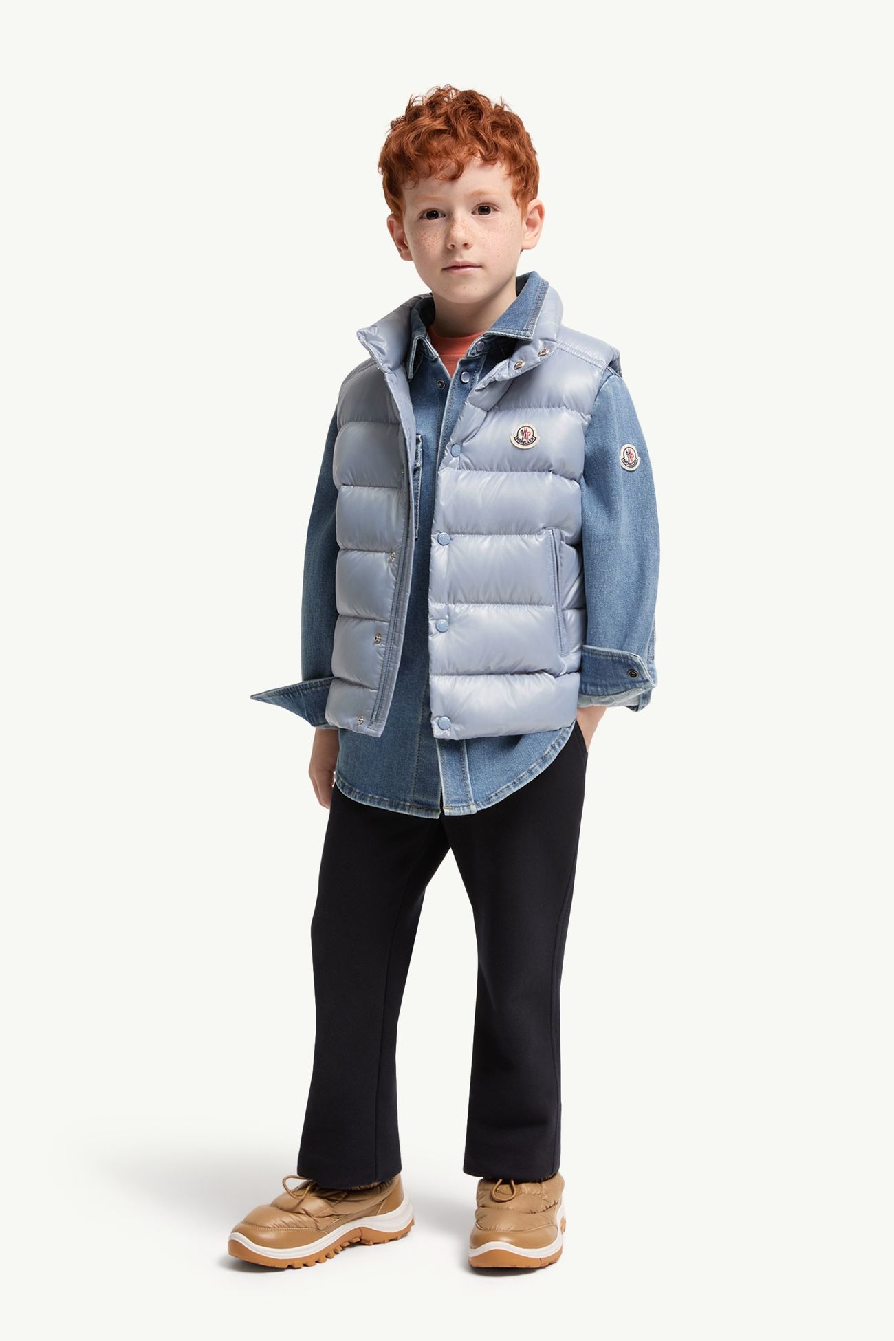 Gilet imbottito Tib Bambino Celeste Moncler 1