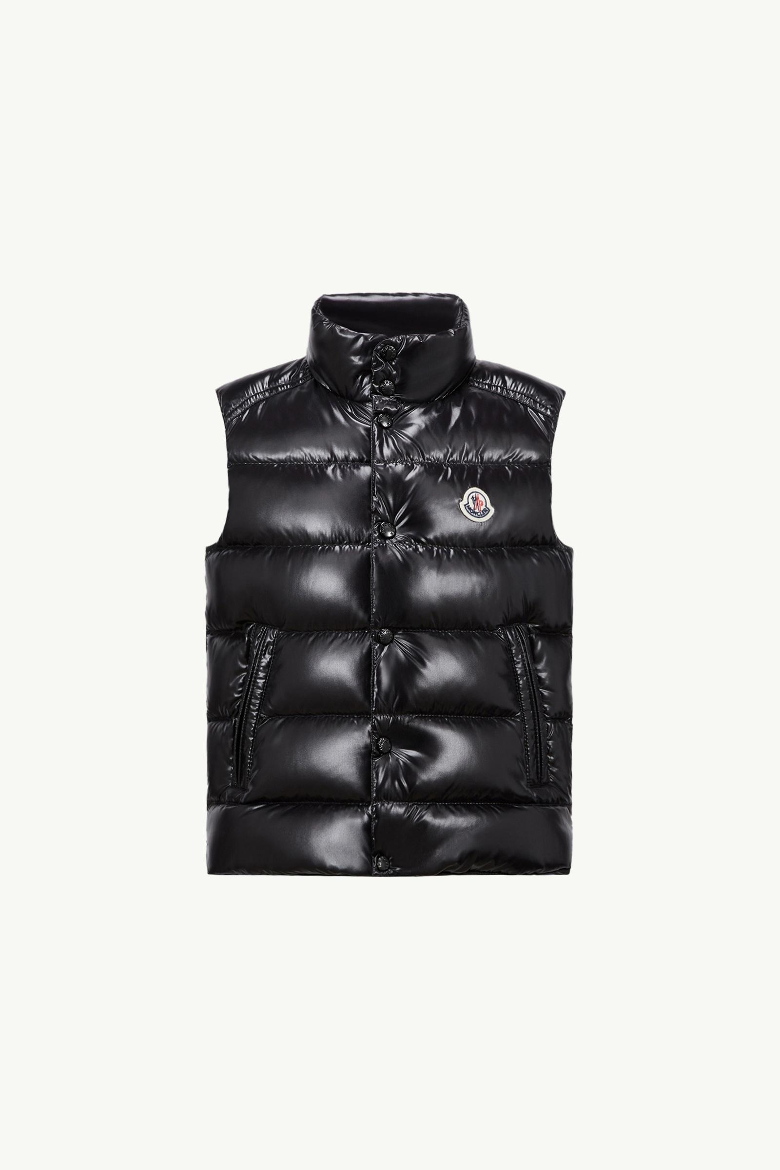 Black Tib Down Vest - Down Jackets & Vests for Children | Moncler US