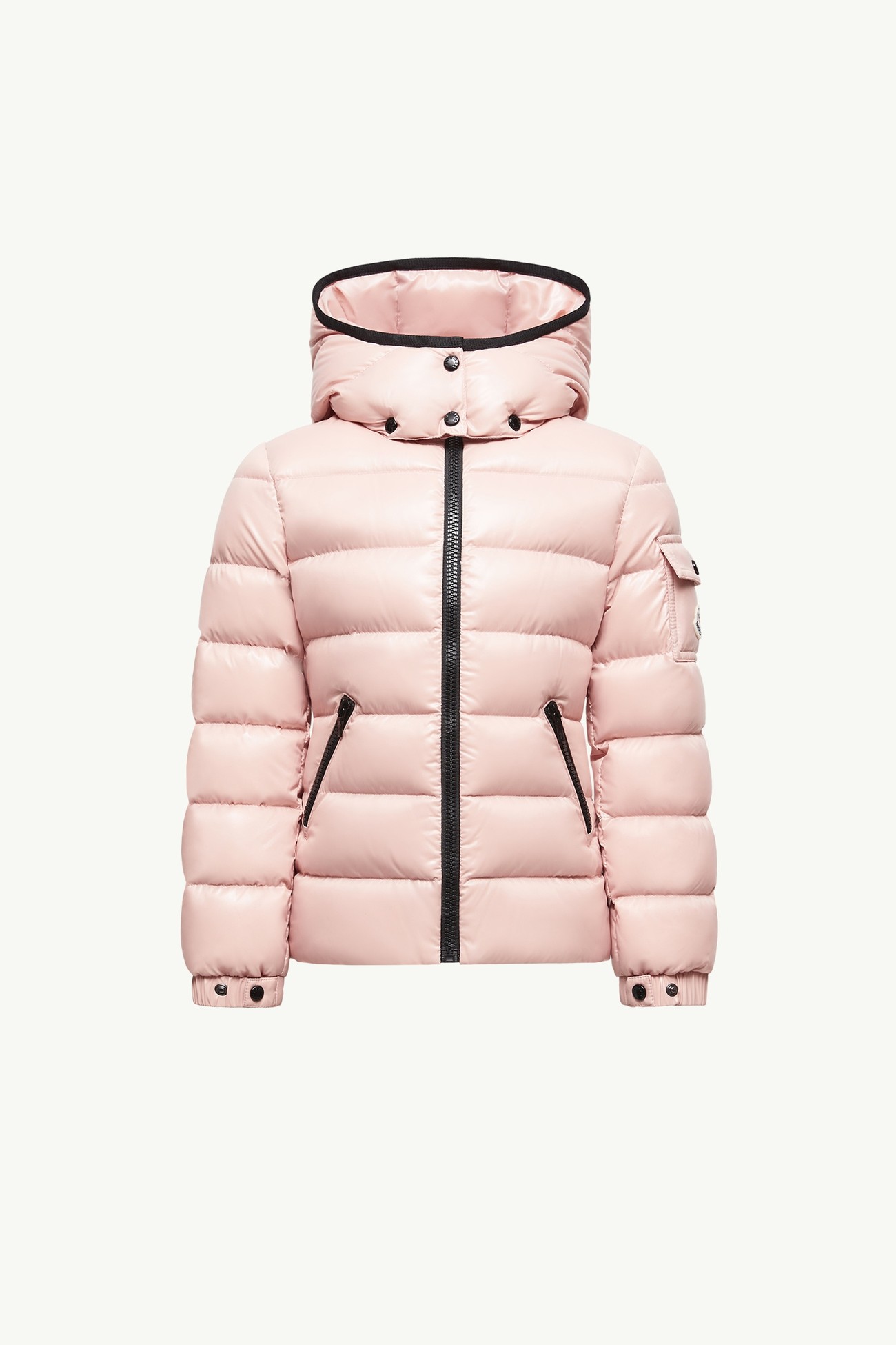 Bady Hooded Down Jacket Girl Pink Moncler 0