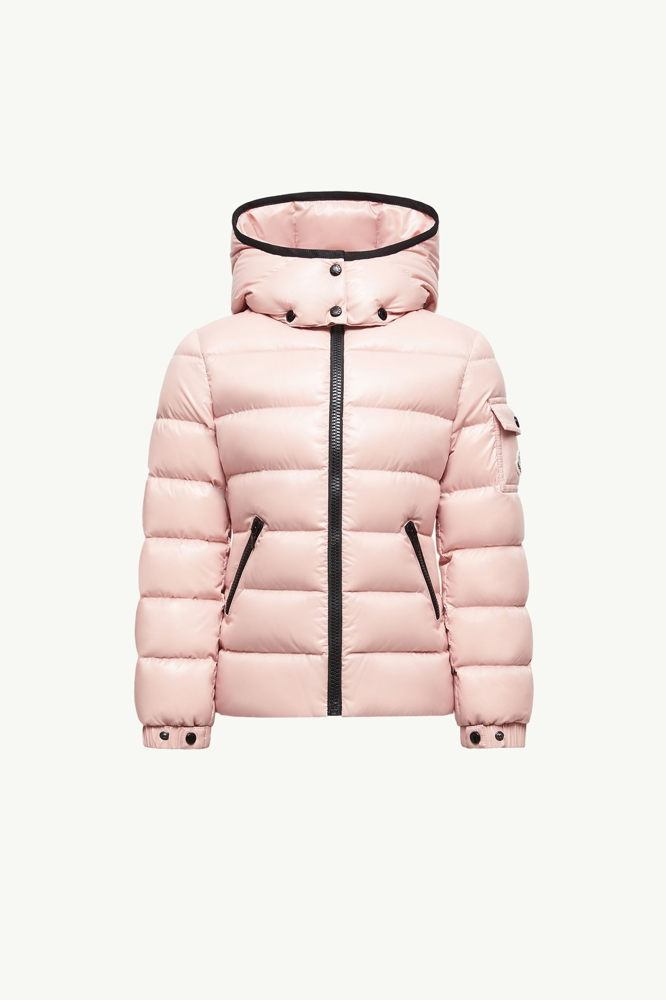嬰兒連帽羽絨外套 女童 粉紅色 Moncler 0