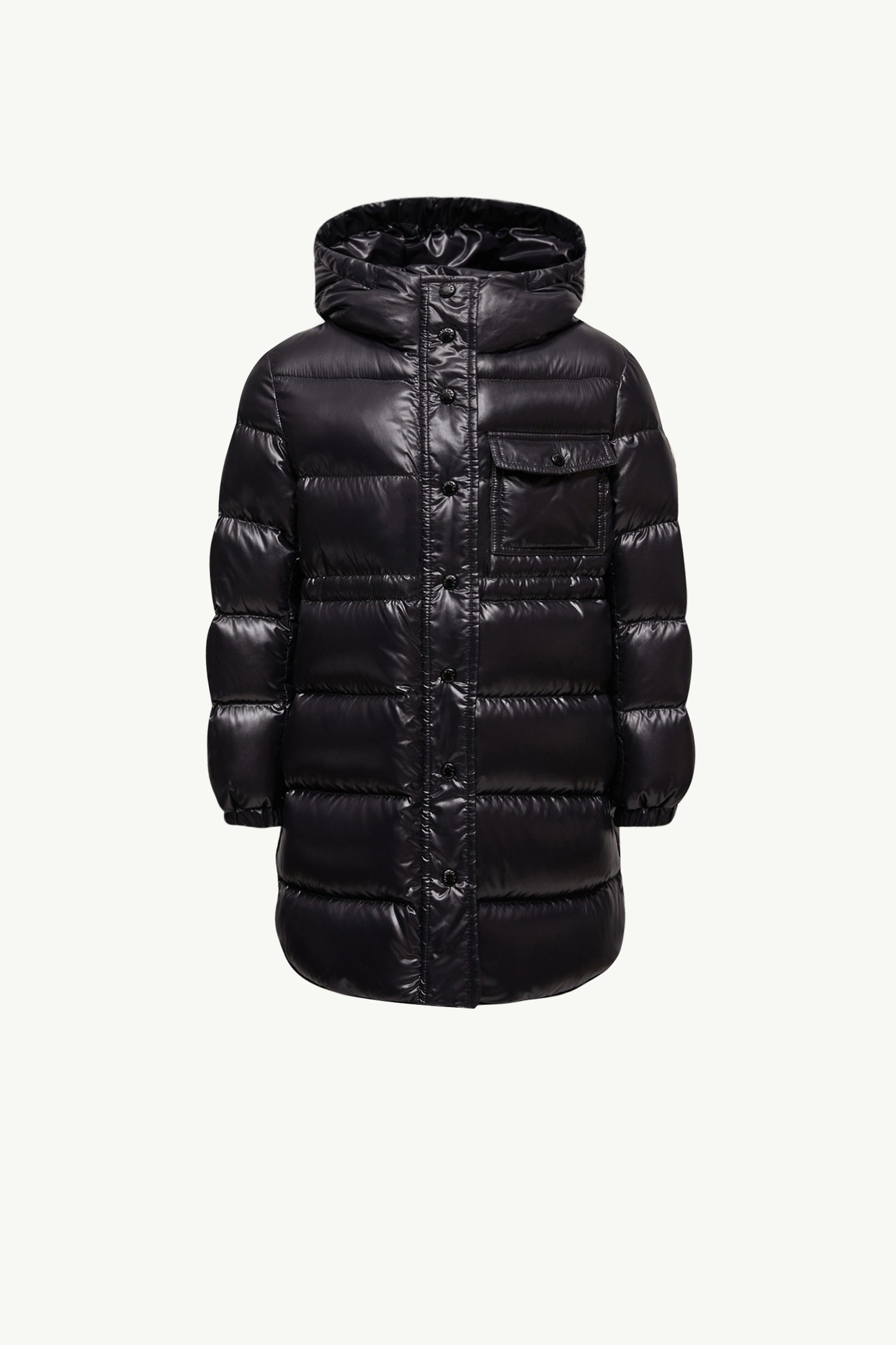 Dacca Hooded Down Jacket Girl Black Moncler 0