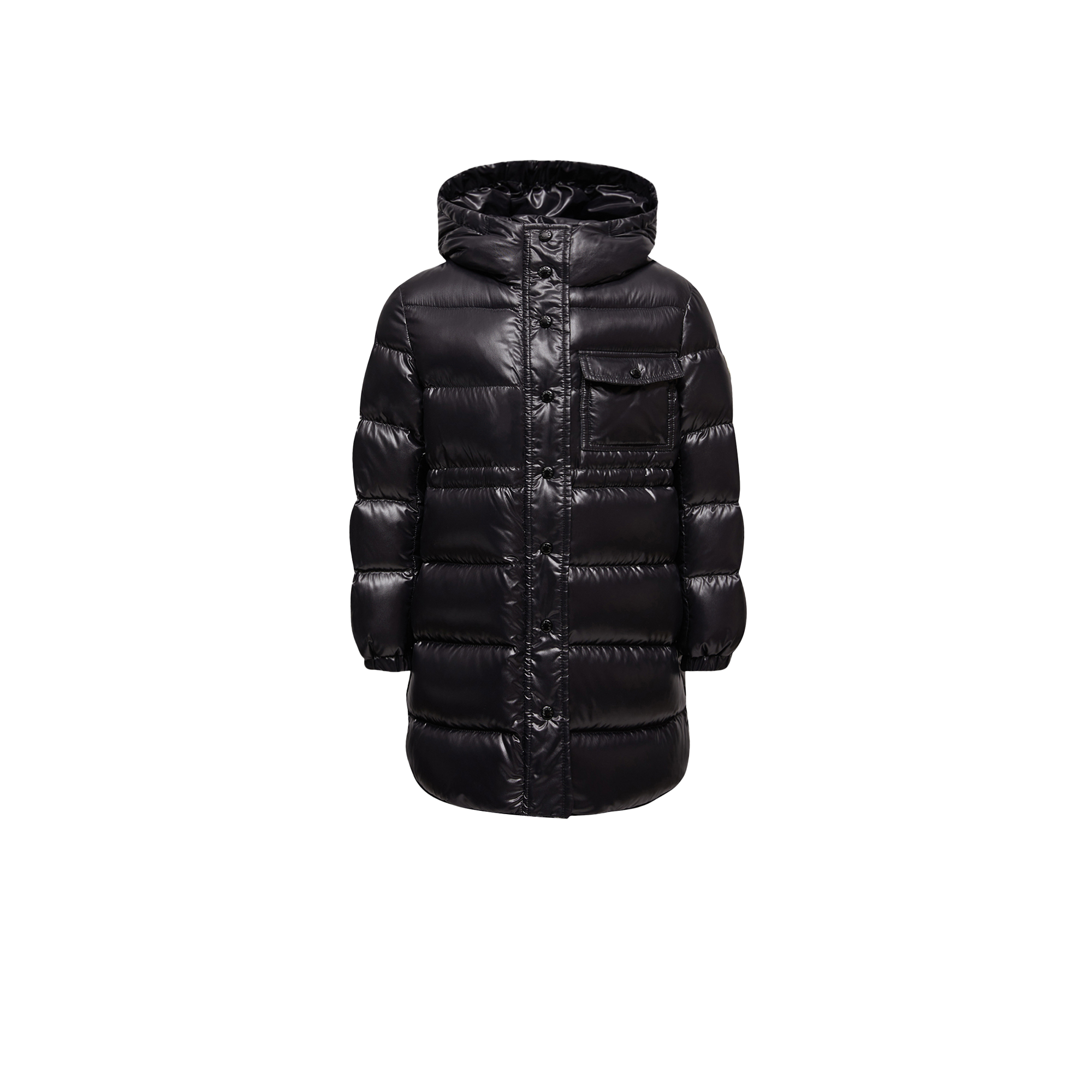 Moncler  Dacca Hooded Down Jacket for Girls in Black, Size: 6Y