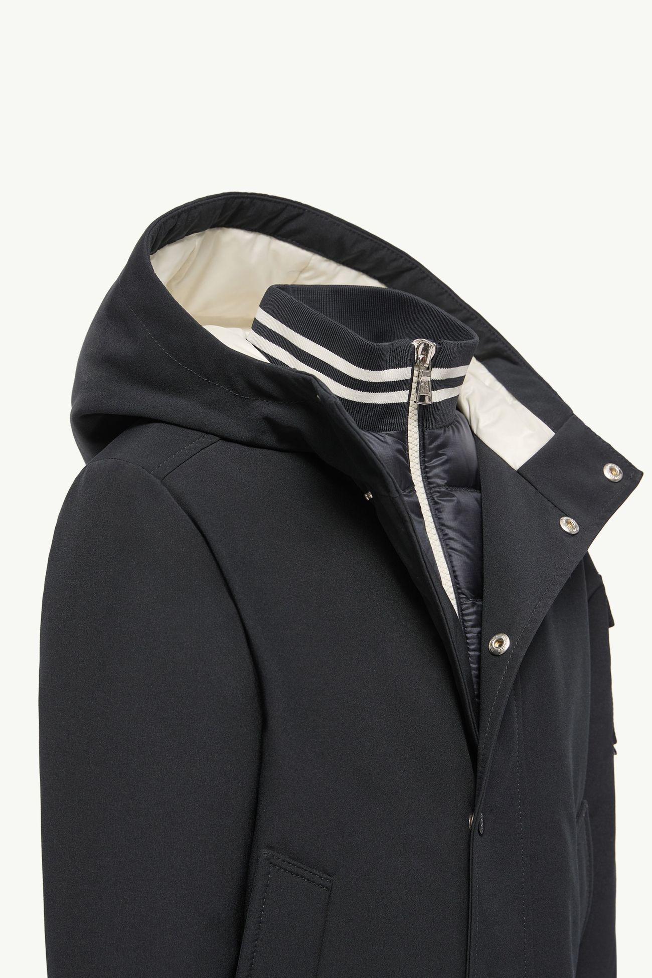 Parka plumífero larga con capucha Ever Niño Azul marino Moncler 4