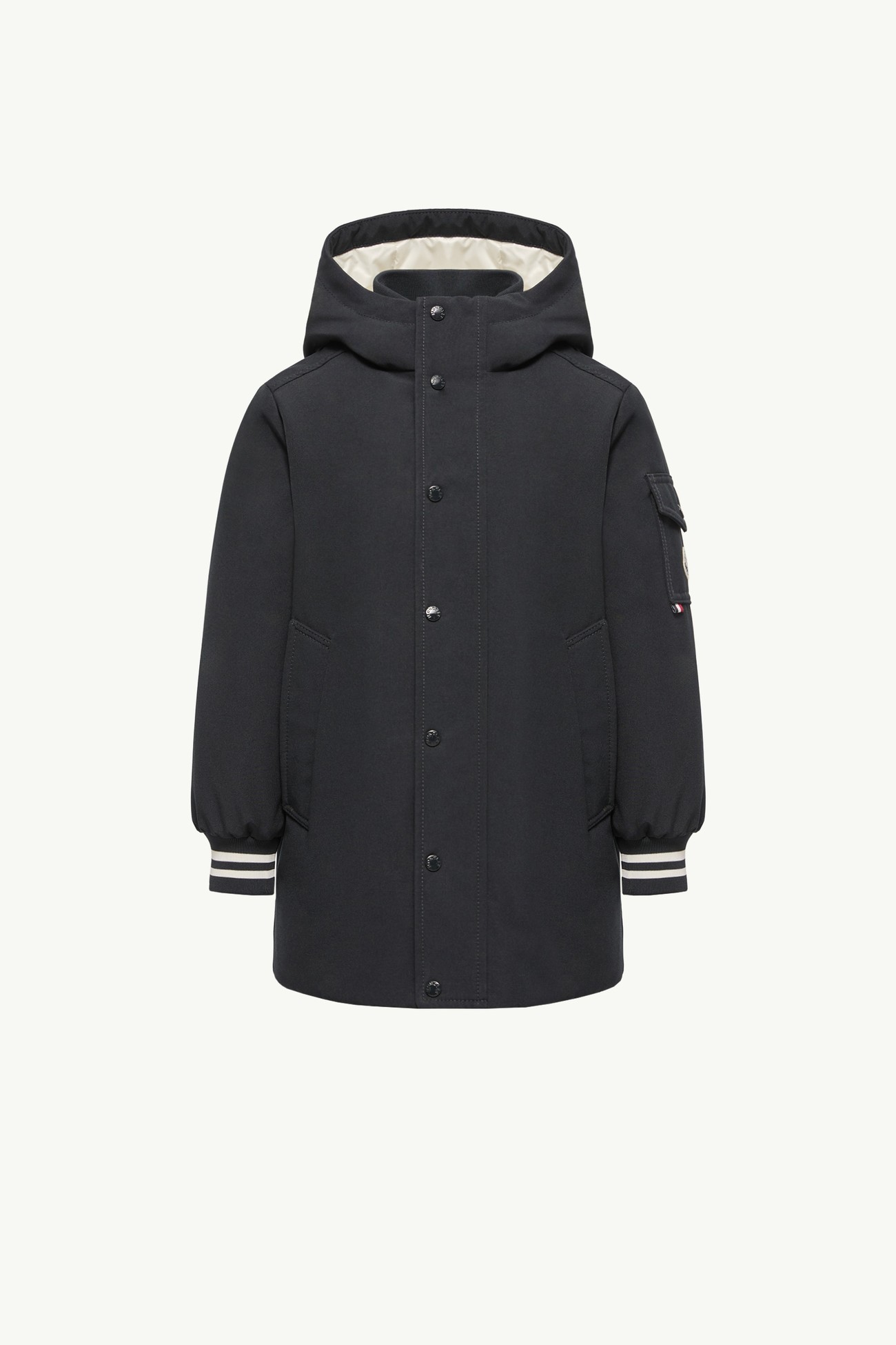 Parka matelassée longue à capuche Ever Garçon Bleu marine Moncler 0