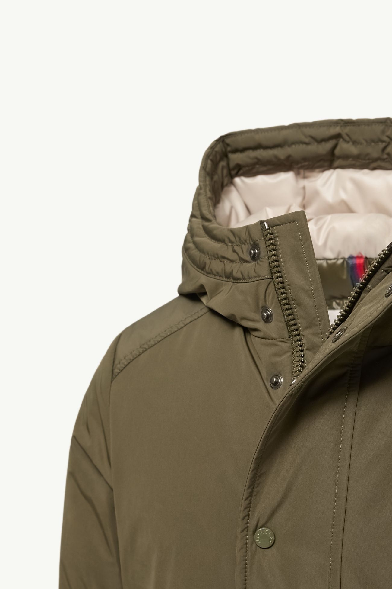 Nahan 후드 다운 파카 키즈 남아 올리브 그린 Moncler 4