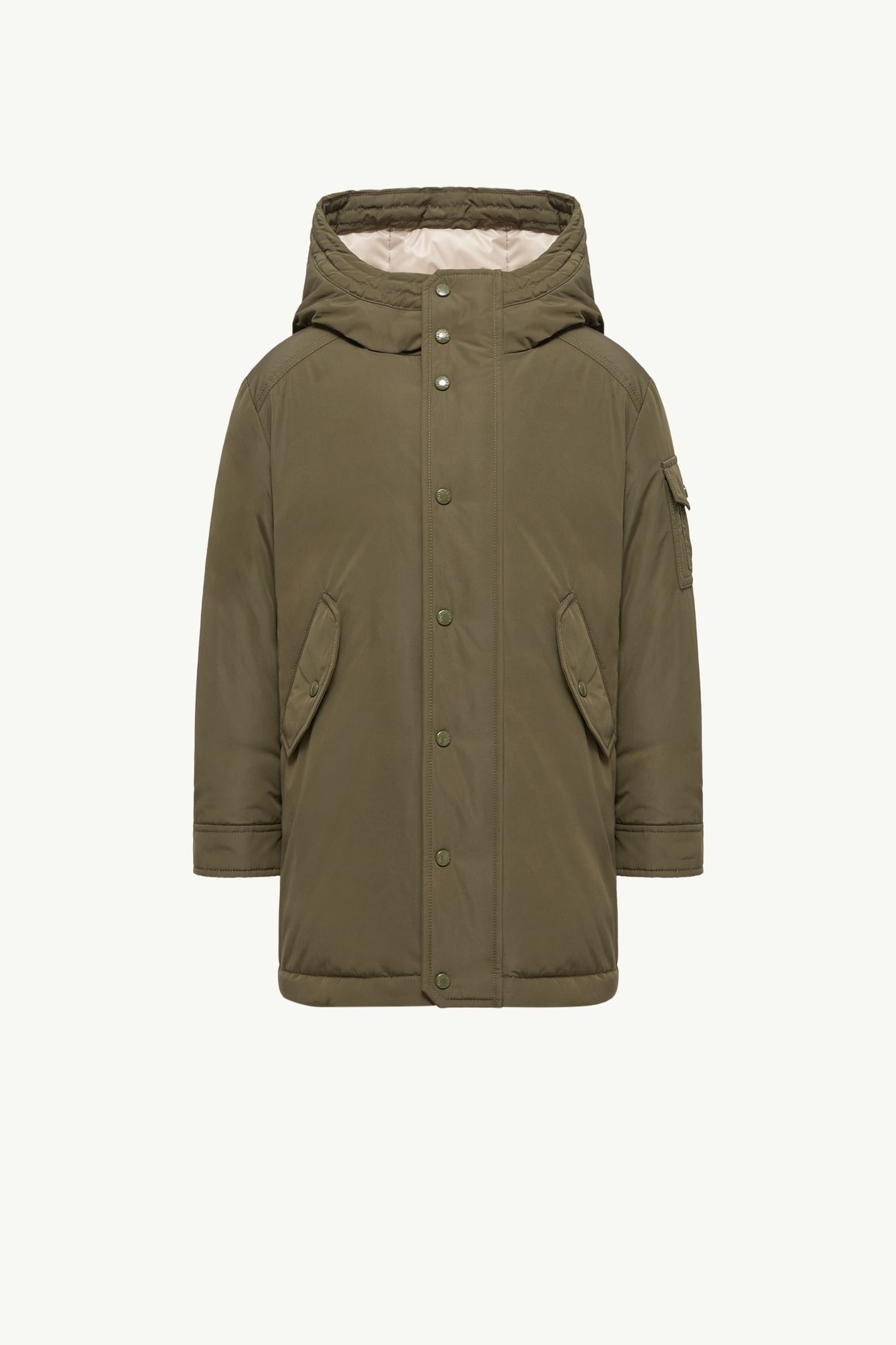 Nahan 후드 다운 파카 키즈 남아 올리브 그린 Moncler 0