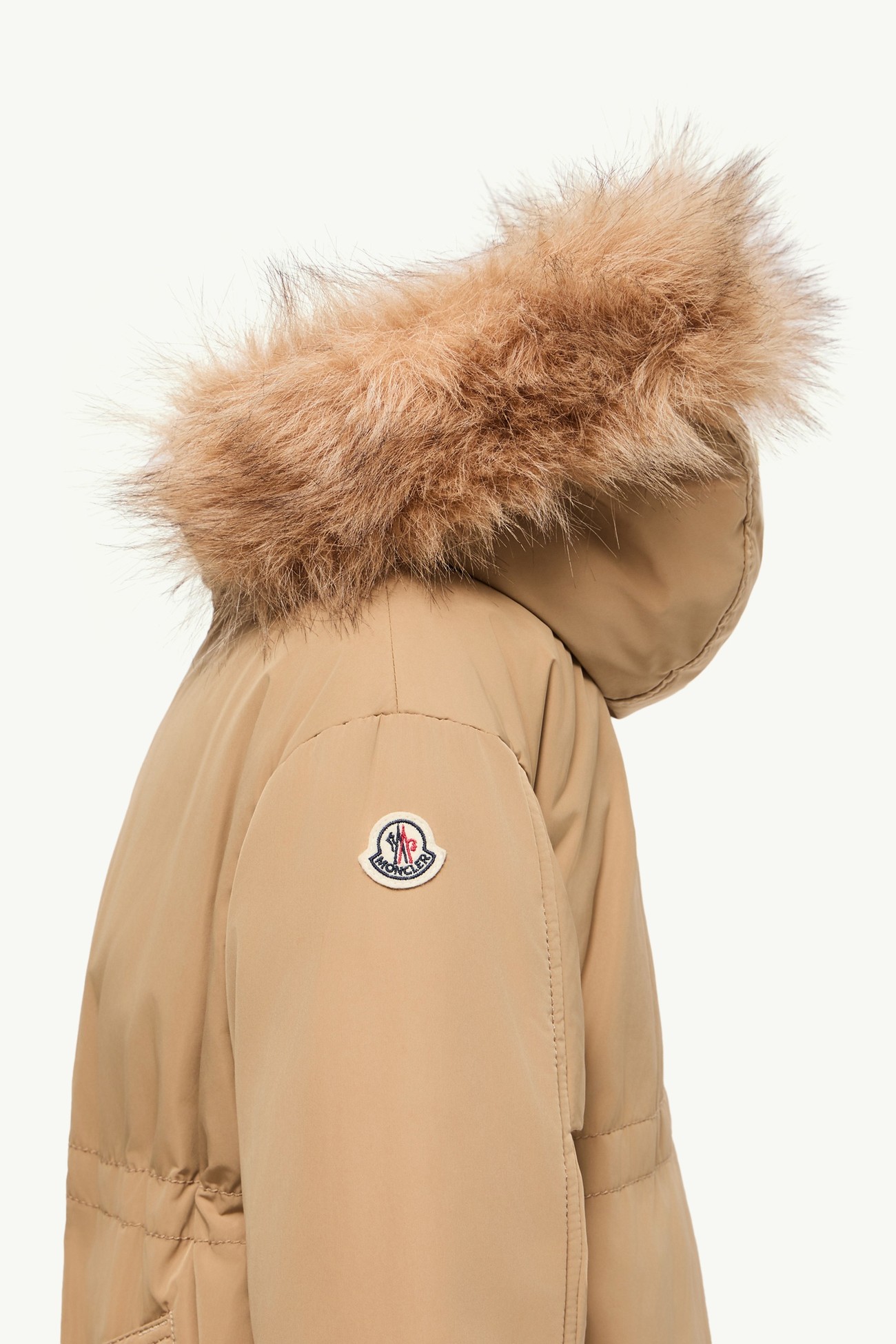 Elusia連帽羽絨派克大衣 女童 米色 Moncler 1
