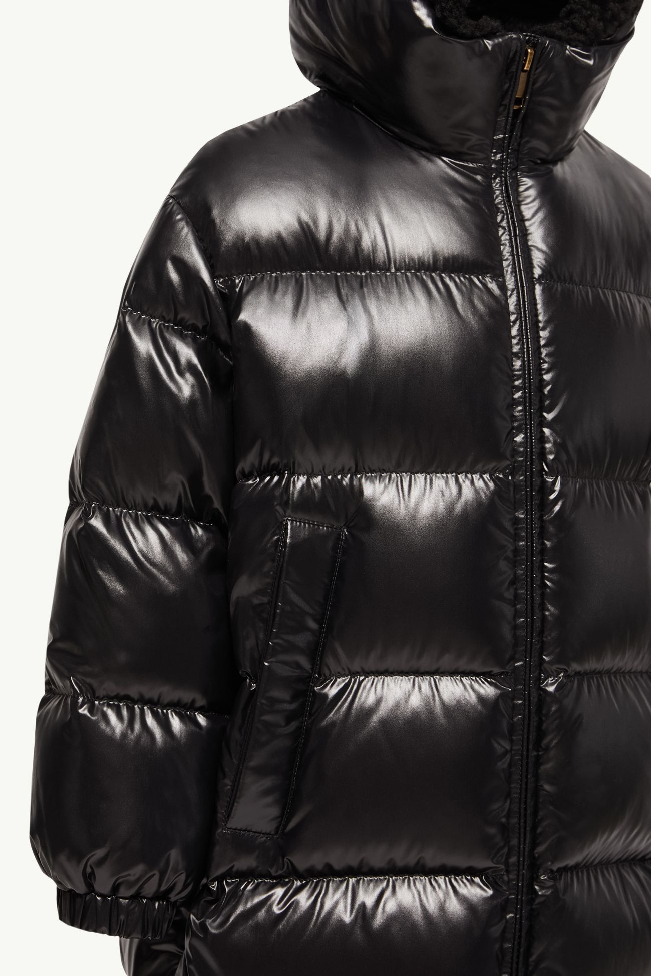 Ganevry Hooded Down Parka Girl Black Moncler 4