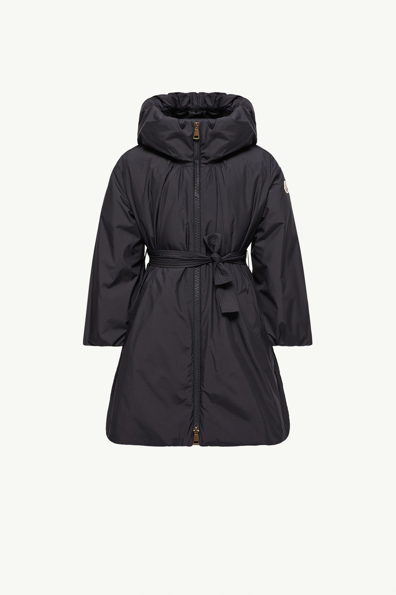 Seble Hooded Down Jacket Girl Dark Blue Moncler 0