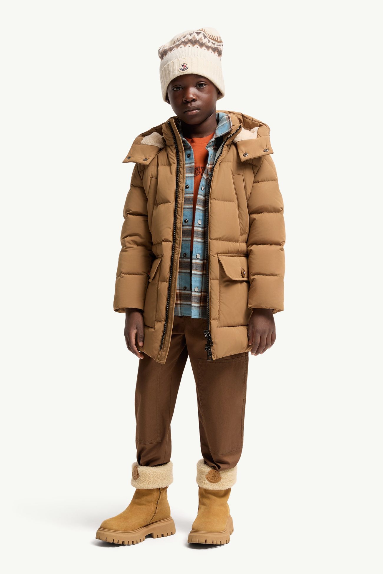 Tanay連帽羽絨外套 男童 米色 Moncler 1