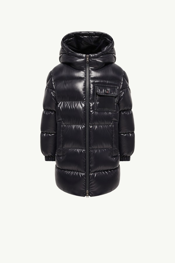 Piumino Marapi con cappuccio Bambino Blu Navy Moncler 0