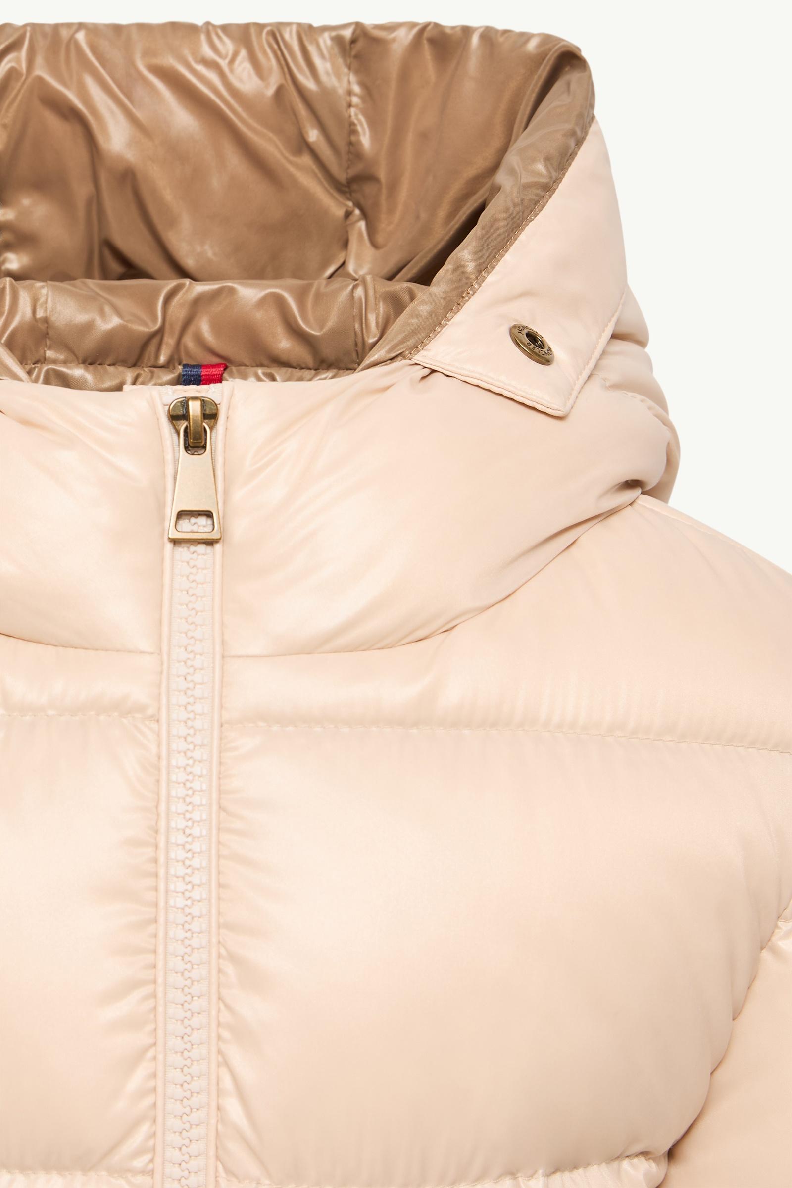 Light Beige Aruna Shearling-Trimmed Hooded Down Jacket - Down