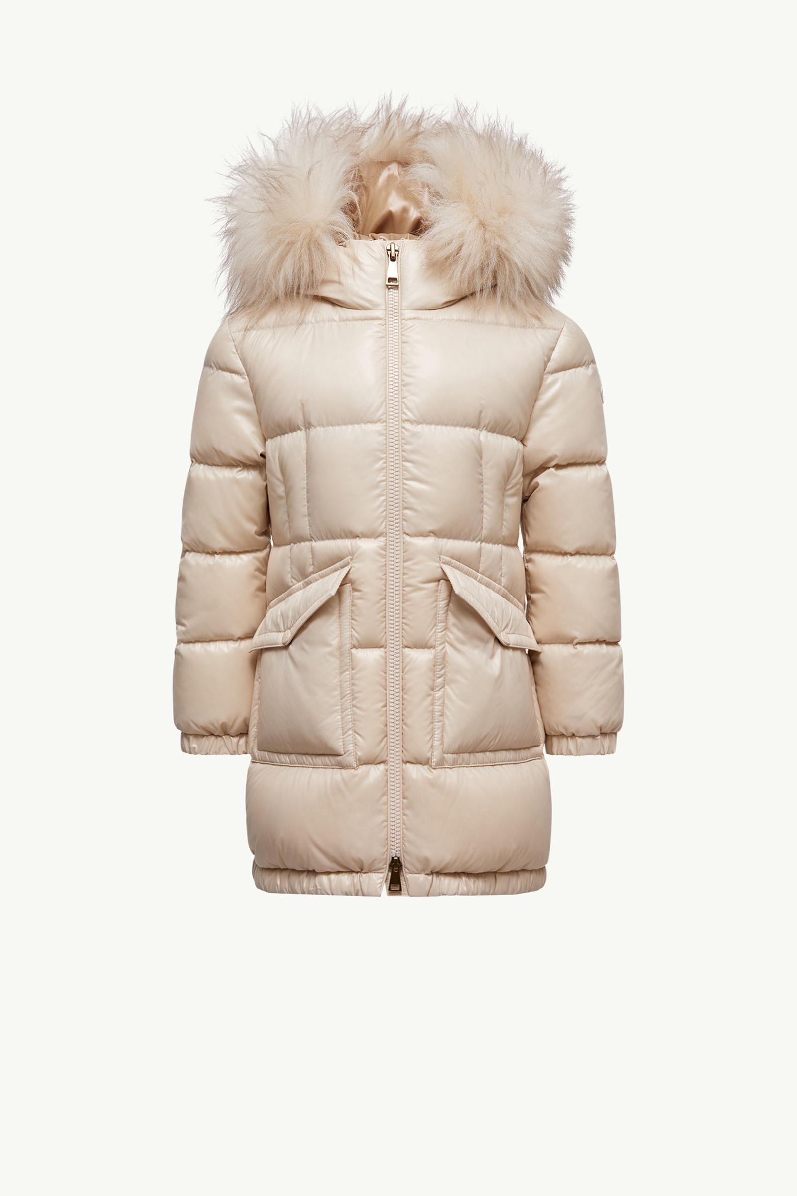 Aruna Shearling-Trimmed Hooded Down Jacket Girl Light Beige Moncler, 1 of 0