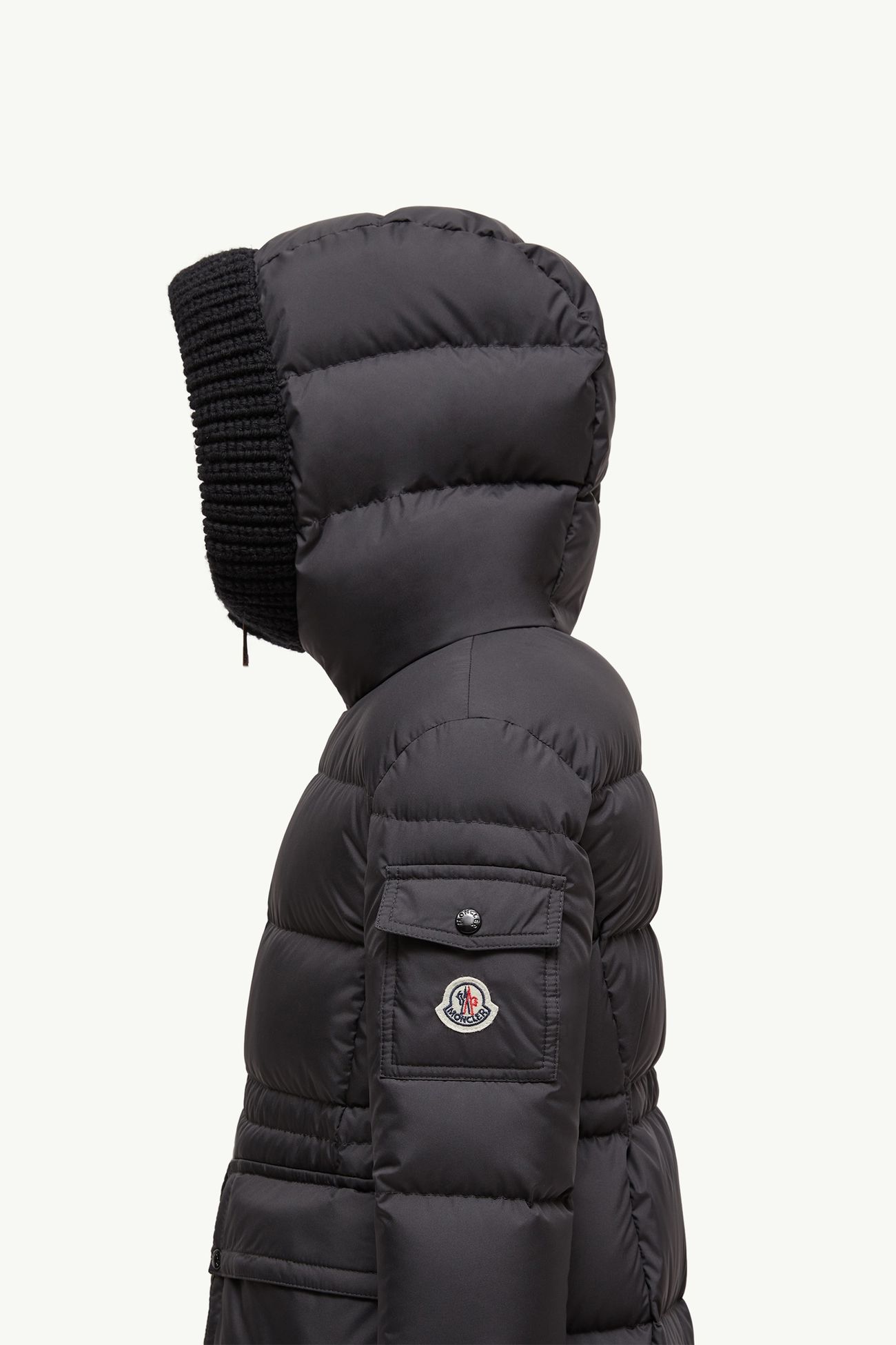 Irma連帽長身羽絨外套 女童 黑色 Moncler 1
