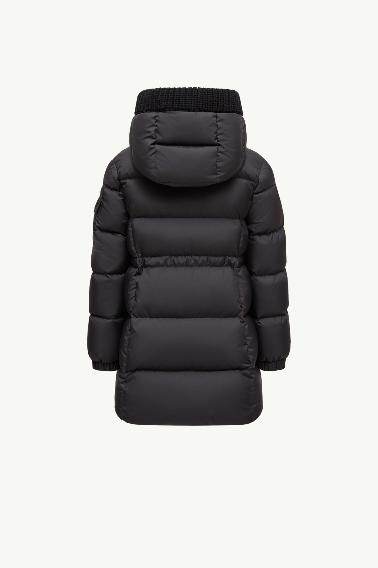 Irma Hooded Long Down Jacket Girl Black Moncler 2